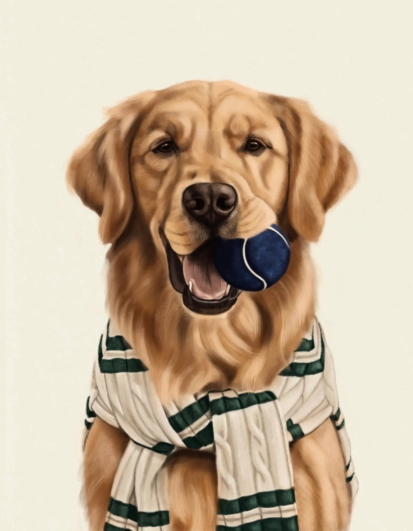 Who wants to play ball with Wilson?🎾
(Golden Retriever in Wimbledon / tennis style)
• Limited edition giclee print | 90x70 cm
#retrievers #britishstyle #goldenretrieverworld #goldenretrieverlover #dogart