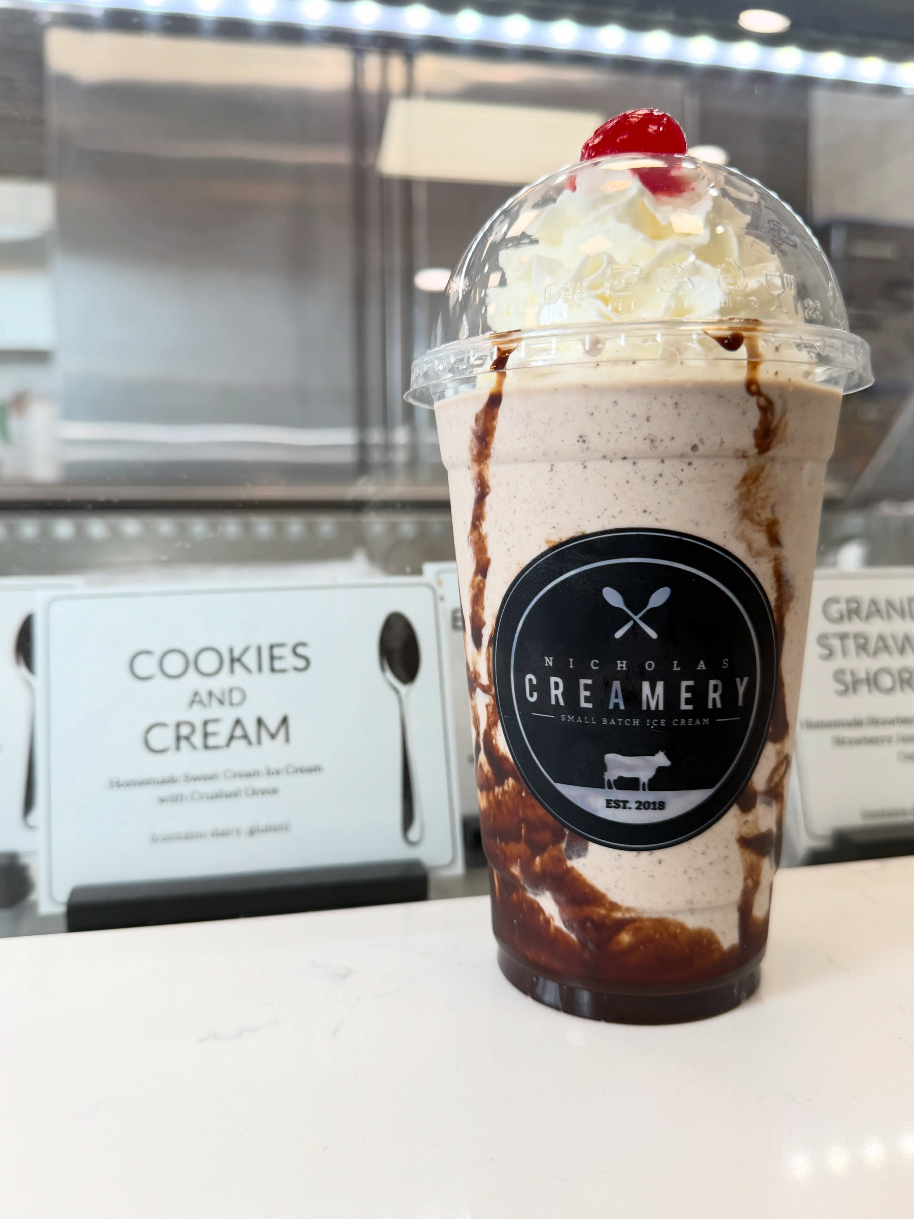 Rain? Sounds like milkshake weather to us. ☔️🥤 Throw on the rain boots and come get your Cookies N Cream fix… OR stay horizontal and DoorDash it straight to the couch.
Make your day a little sweeter with us! We’re open 11am-10pm in North Brunswick, Wall, Middletown, Tinton Falls, Long Branch, Fair Haven & Atlantic Highlands.
📸 @eatswithemm
#nicholascreamery #cookiesncream #cookiesncreammilkshake