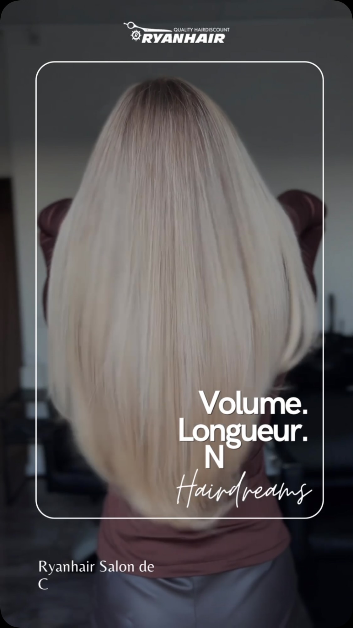 Envie de cheveux de rêve ? 💫
Les extensions Hairdreams t’offrent longueur, volume et un effet 100% naturel, sans compromis sur la santé de tes cheveux.
Que tu rêves d’une chevelure XXL pour un événement spécial ou d’un volume au quotidien, nos experts t’accompagnent pour un résultat sur-mesure. ✨
👉 Réserve dès maintenant ton rendez-vous et découvre la transformation Hairdreams dans l’un de nos salons Ryanhair !
#hairdreams #luxembourg #extensions #coiffure