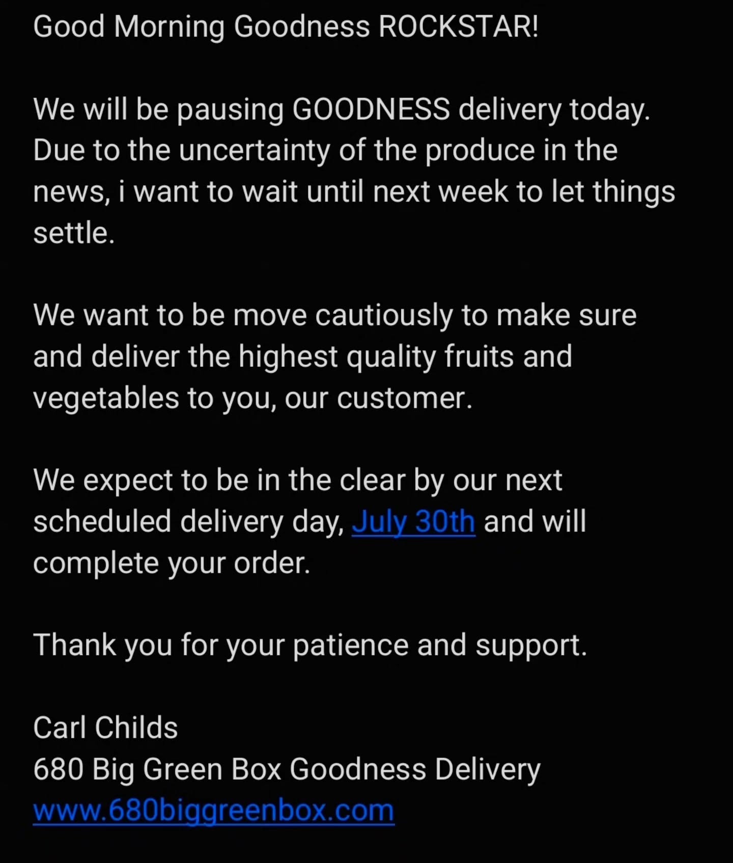 We will see you next week! 👍🏽
#EATGOODFOOD
@680biggreenbox
