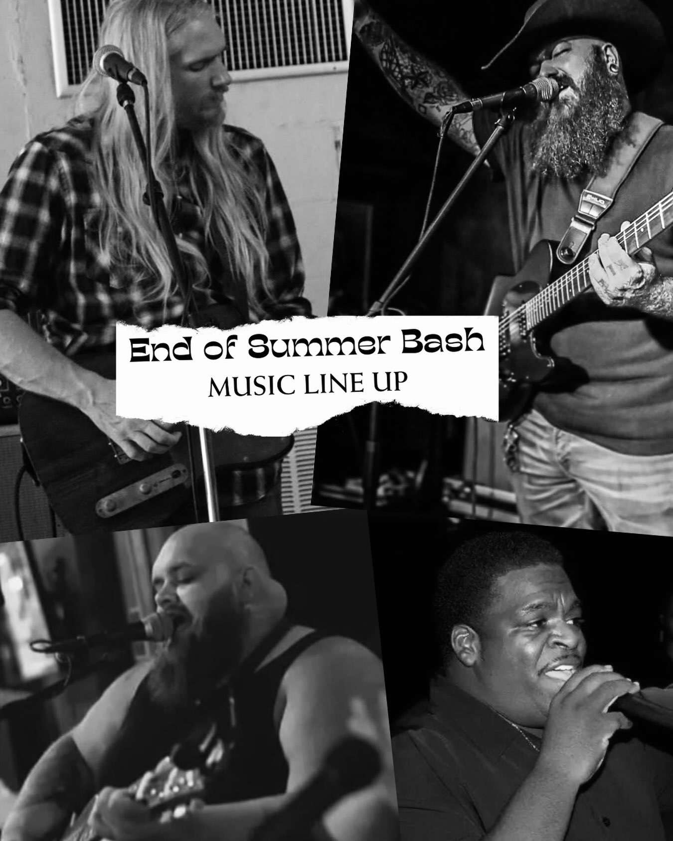 Our very TALENTED musician lineup for the End of Summer Bash on August 1st!
Neil Lucas, Junior Cardiel, Trey Guthrie & Jimmy Gaddy🎶 💃