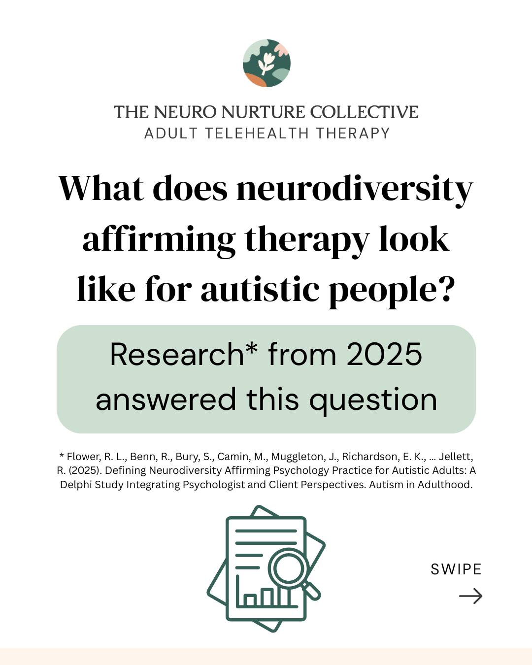 For a lot of late-identified autistic adults, therapy in the past may not have been as helpful as you’d like - as the approach probably wasn't built for your brain.
A 2025 Australian Delphi study (co-created with autistic adults and affirming psychologists) reached consensus on 104 statements, which distil into seven principles. Things like: safety to be your autistic self, a way of communicating that fits you, humility from your psychologist, and your experiences being believed rather than doubted, are particularly helpful therapy approaches for autistic people.
If you've been wondering whether therapy could feel different, we’d love to support you in a neurodiversity affirming way. You can learn more about how we work on the website, and book in directly through our portal if you feel this may be a good fit for you. ✨️
#NeurodiversityAffirming #Neuroaffirming #AutisticAdults #LateDiagnosedAutistic #AuDHD #NeurodivergentAdults #AutisticBurnout #OnlineTherapyAustralia #TelehealthPsychology #AustralianPsychologist #AffirmingTherapy
