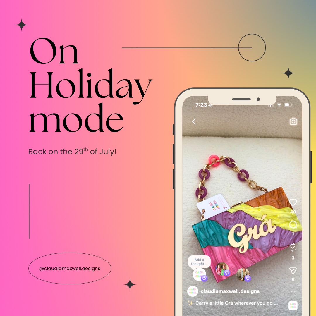 ✈️☀️ Vacation Mode: ON ☀️✈️
I’m taking a little break and will be away from my orders until 29th July.
I’ll be back then and ready to create again — thank you so much for your patience and continued support 🤍
See you soon ✨