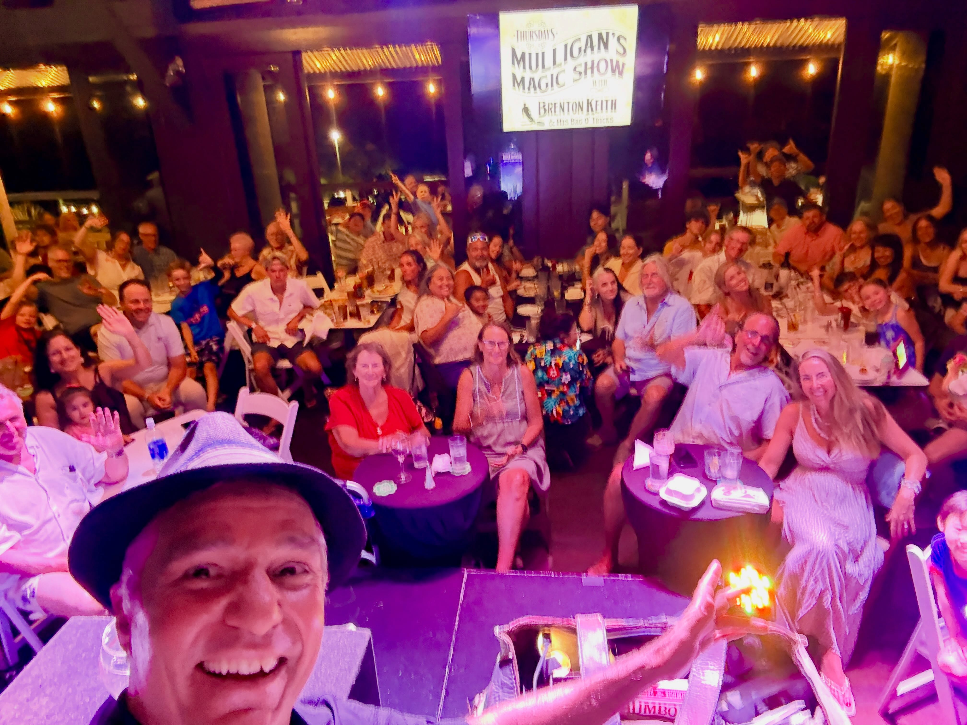 Stoked to return to a full house last night!! Kinda felt like I was still on vacation! #magicbrent #mulligansmagicshow