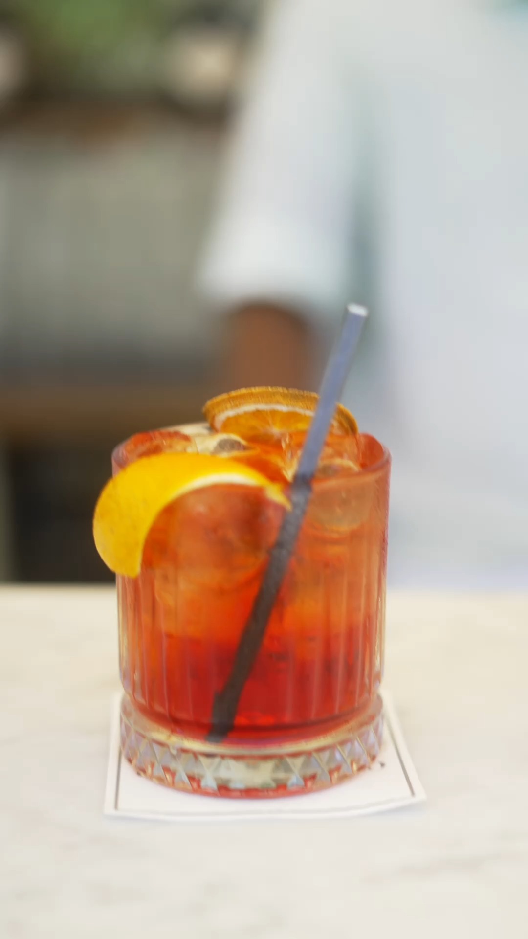 Bold, bitter, orange - the negroni requires no introduction and no apology. Find ours at the outdoor bar. 🍊