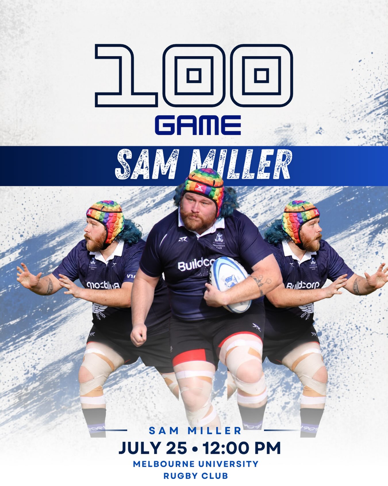 Congratulations Samuel Miller on 100 Games for Melbourne University ๐๐ค
A stalwart on & off the field, has played all grades & contributed extensively as MURFC Club Captain!
Setting the standard on the field & always finishing a boat race!
Congratulations on a huge achievement!
