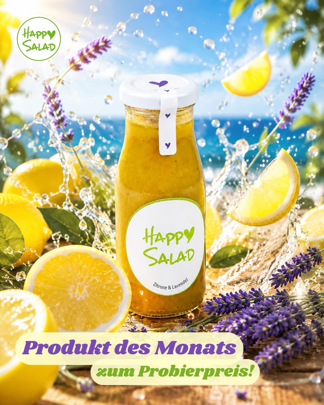 Frisch. Fruchtig. Anders.🍋💦
Unsere Happy Salad Zitrone & Lavendel Salatsoße bringt den Sommer direkt auf deinen Teller. Spritzige Zitrone trifft auf feinen Lavendel – für den ultimativen Frische-Kick bei jedem Bissen. 🍋💜
Ob Salat, Bowl oder BBQ – ein Splash genügt und jeder Sommertag schmeckt gleich noch ein bisschen besser. 😍
👉 Bereit für deine neue Lieblings-Salatsoße? Jetzt zum Probierpreis erhältlich unter www.happy-salad.de/product-page/zitrone-lavendel
BE HAPPY & STAY HEALTHY💚
#happysalad #salad #salatsoße #healthy #SalatRezept