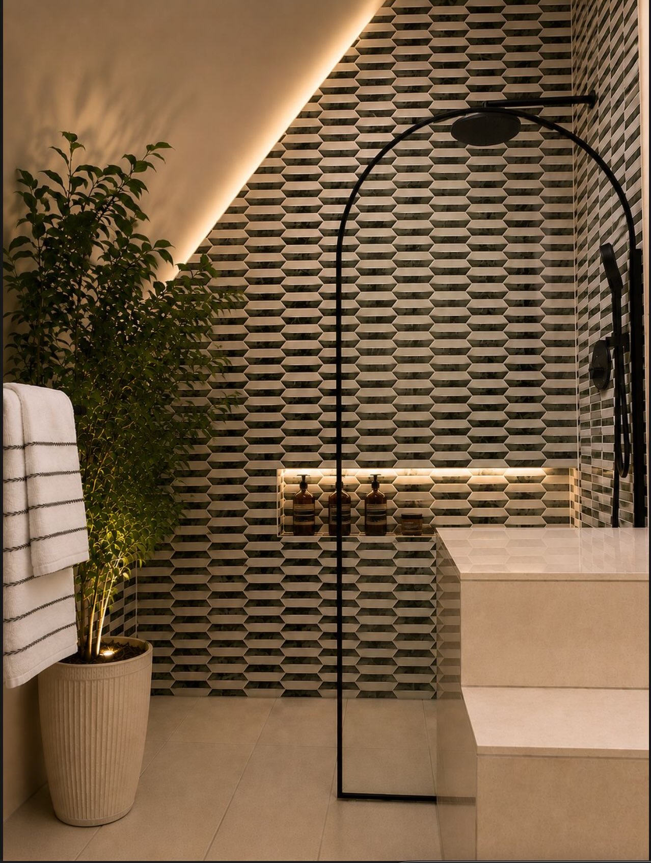 We’re thrilled to share a sneak peek of this guest en suite!
We were asked to design two en suites, both tucked away at the far end of our clients’ property, each presenting its own unique set of design challenges!
As both bathrooms sit on lower levels, the existing layouts required stepping down into the rooms. For this en suite, we completely reworked the floor levels to create a fully level walk-in shower, making the space feel larger, more open and easier to use, whilst still retaining the existing step into the room.
To maximise every inch of space, we designed sleek, compact steps alongside the shower glass, creating a practical feature without compromising the layout. By reconfiguring the room, you now enter at its widest point, giving a much greater sense of space and making the design feel even more impactful.
We brought the scheme together with carefully selected pieces from one of our favourites, @lussostone, including one of their beautiful vanities and their electric push-button shower valve, which we’re slightly obsessed with!
We hope you love the design as much as we do. We’d love to hear your thoughts on this before and after…👇
Keep an eye out for the product reveals and finished photographs of both bathrooms soon
#BathroomDesign#AccessibleDesign#LowLevelLiving#InteriorDesignUK#JessWeeksInteriors