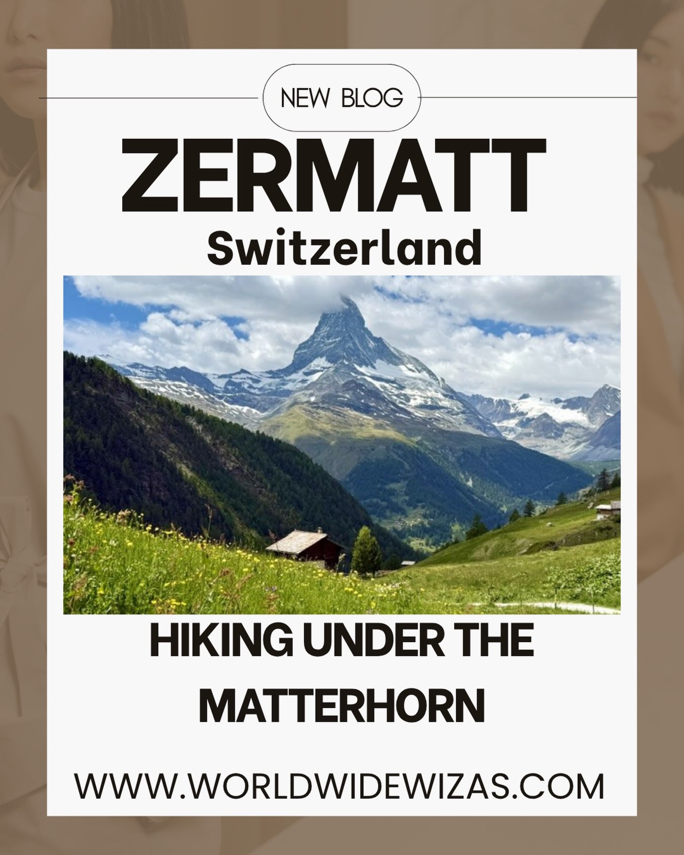 One hike below the Matterhorn! Read the new blog www.WoeldwideWizas.com #zermatt🇨🇭 #zermatt #zermattmatterhorn #switzerland #retireandtravel