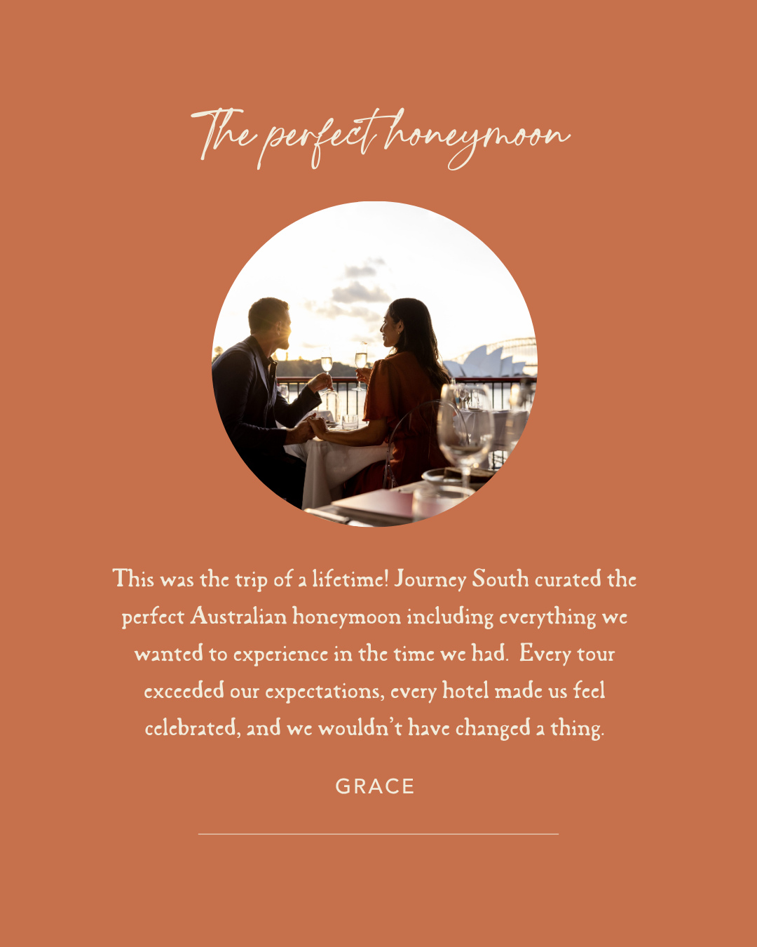 The honeymoon of a lifetime, thoughtfully woven across Australia ✨
From the beauty of Hamilton Island to Sydney, the Blue Mountains, Melbourne and Phillip Island, this two-week journey was designed to make every moment count.
Thank you to our wonderful clients for trusting Journey South with such a special chapter and for sharing these generous words. It was a privilege to bring your Australian honeymoon to life.
Here’s to a lifetime of journeys together 🤍
#JourneySouthTravel #AustraliaHoneymoon #LuxuryTravel #TailorMadeTravel #HamiltonIsland #Sydney #BlueMountains #Melbourne #PhillipIsland #HoneymoonInspiration