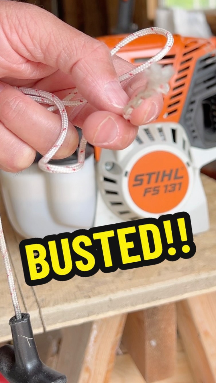 How to Fix Weed Trimmer Pull Cord #thetoolpulse #diy #brushcutter #howto #fixit