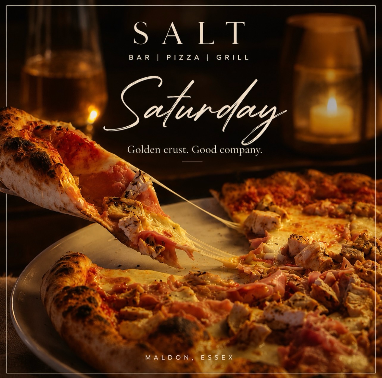 Saturday calls for golden crust, generous toppings and good company. 🍕
Fresh from the oven and made for sharing at SALT, Maldon.
#saltbarpizzagrillmaldon #maldon #essexfoodies #pizza #saturdaydining