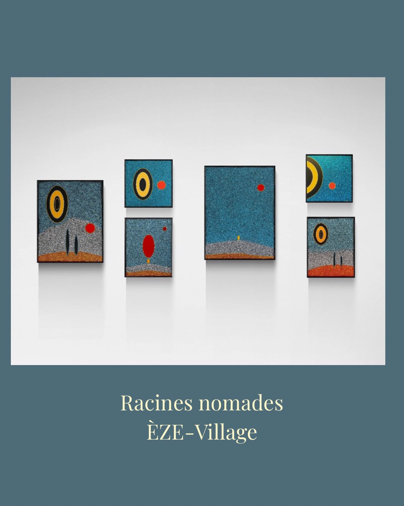 J’ai imaginé cette installation comme une traversée.
Chaque tableau est une halte.
Ensemble ils composent un territoire où chacun peut inventer son propre voyage ! Il ne manque plus que votre regard à Eze village !
#pointillismecontemporain #artcollector #artlovers #visiteze #contemporarypainting