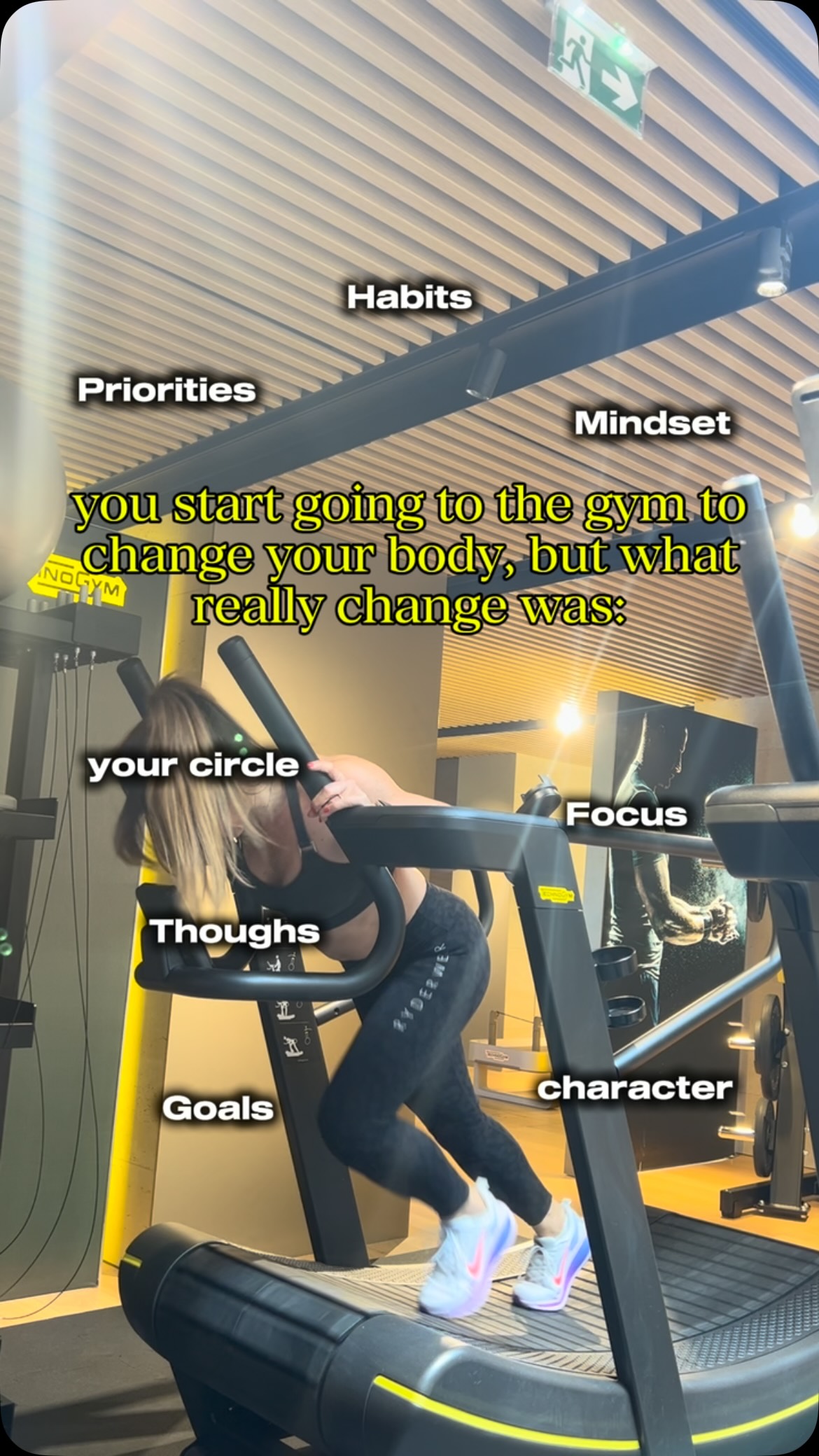 Goals change 🎯
And your life too
What I like the most from all those years I started going regularly to the gym is how my identity changed. 🌈✨🔥