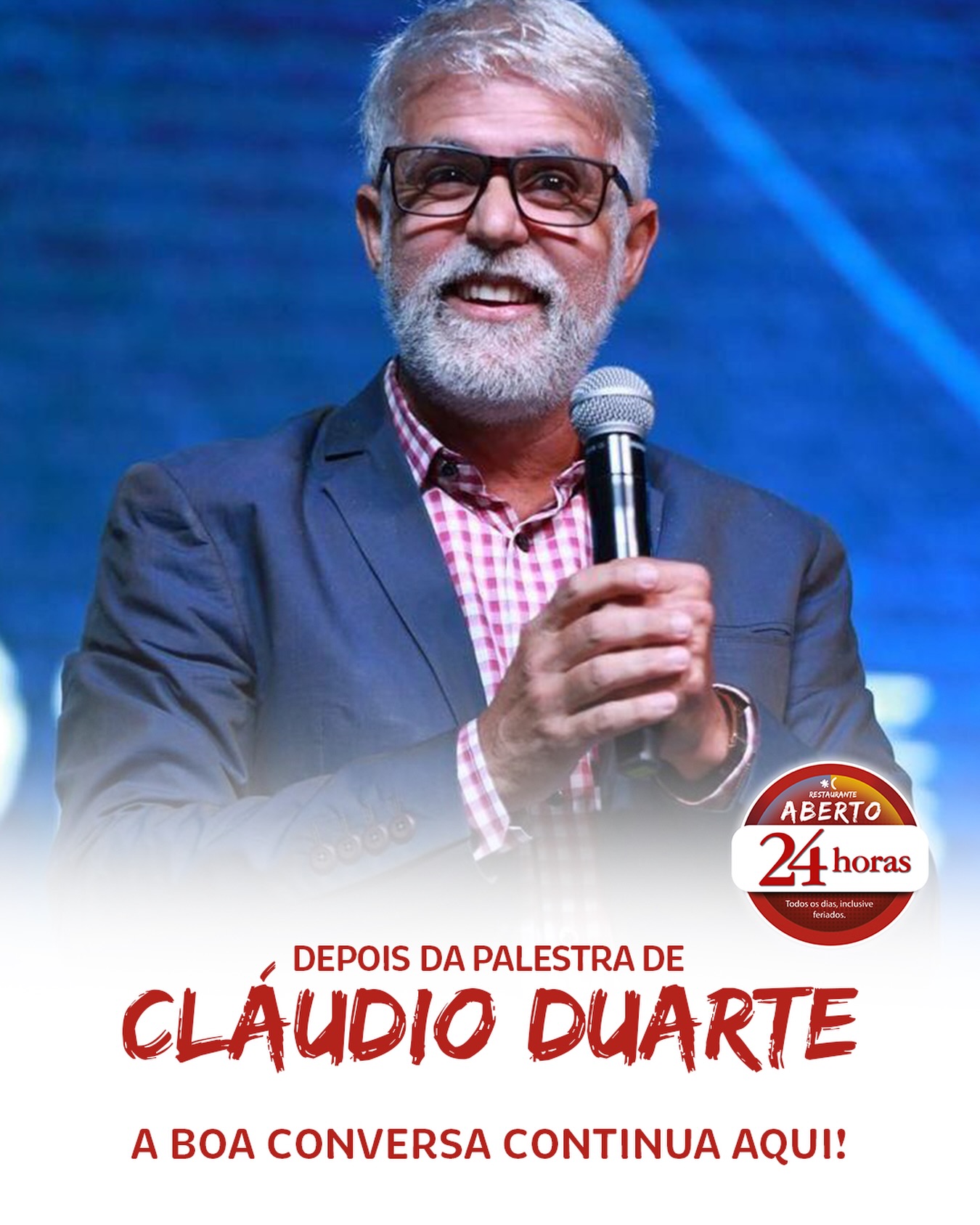 Nesta sexta, 31/07, tem Cláudio Duarte em Londrina.
Depois da palestra, reúna a família para uma boa refeição.
O Norte Sul 24 Horas estará esperando por você com pratos preparados na hora, ambiente climatizado e atendimento durante toda a madrugada.
📍 Rodoviária de Londrina.
Tradição em servir a qualquer hora!