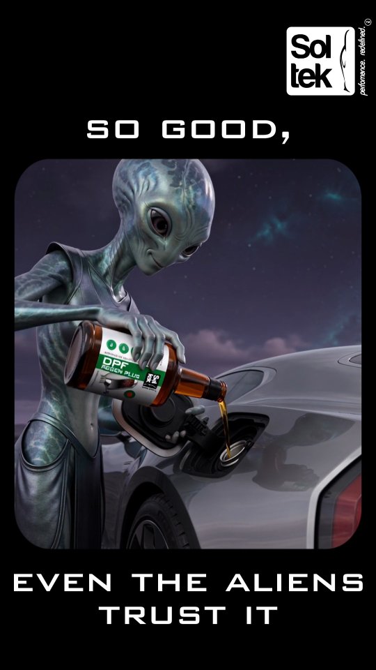 Even aliens trust Soltek.
Earth-made. Space-approved.
Soltek DPF Regen Plus — clean emissions, full SOL performance. On every planet.
Shop now → www.soltekinc.in
#Soltek #DPFRegenPlus #DieselCar #DPFCleaner #madebyhumans