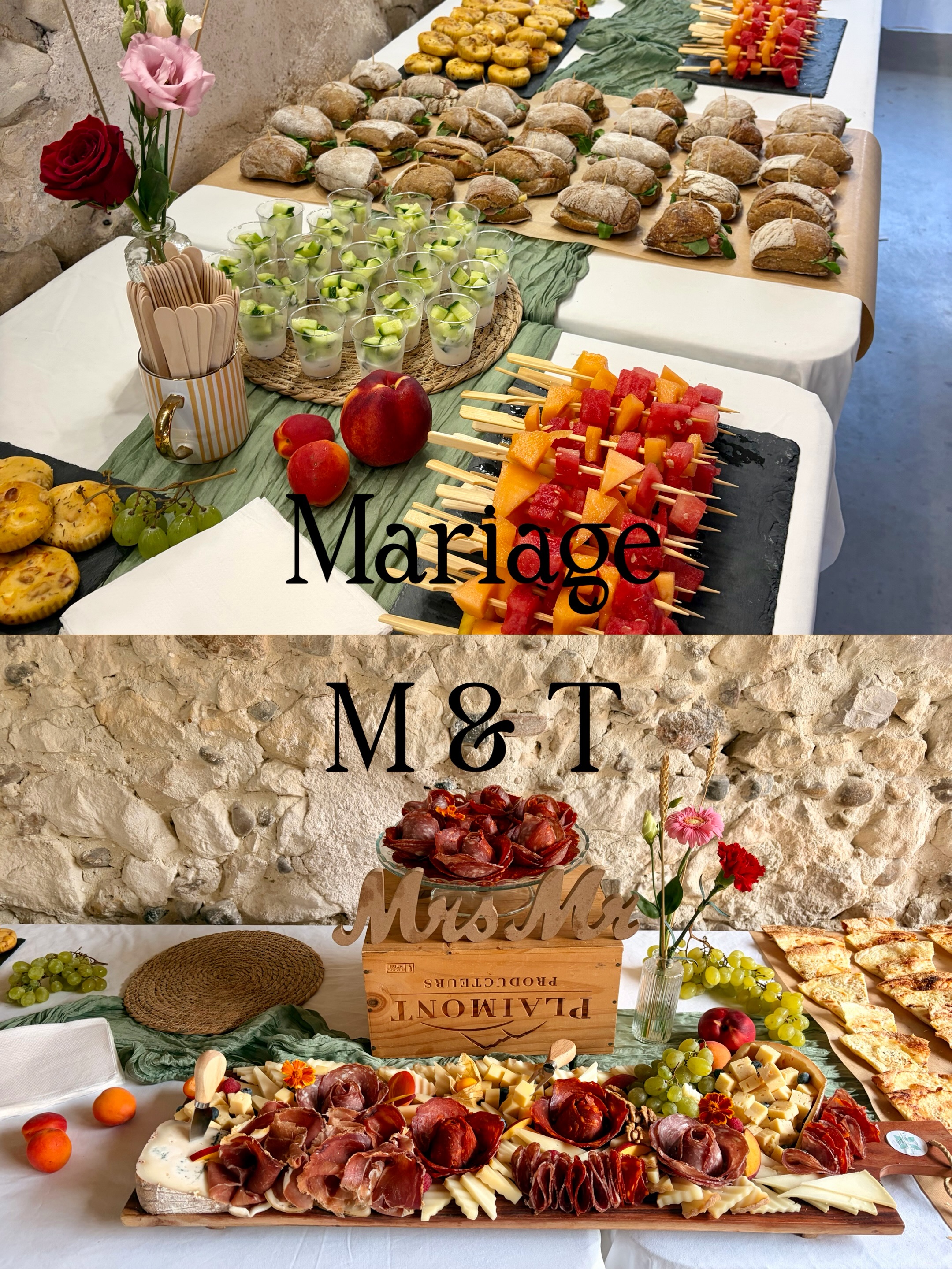 💍✨ Retour sur le mariage de samedi !
J’ai eu le plaisir de réaliser le vin d’honneur pour 120 personnes 🤍
Merci aux mariés pour leur confiance et toutes mes félicitations ! 🥂💐
#Traiteur #Mariage #BuffetMariage #orelaisdechloé