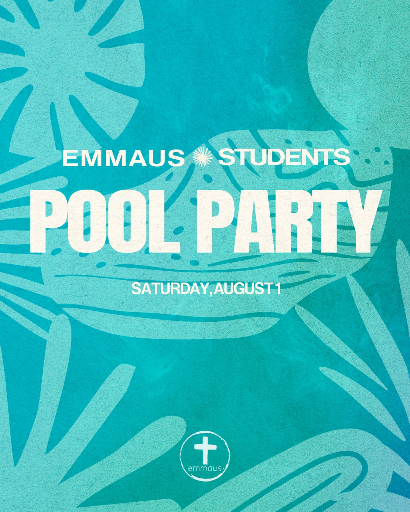 ☀️💦 Emmaus Students—it’s time for a Pool Party!
Invite your friends, bring your family, and join us at Pastor Steven’s on Saturday, August 1 at 5 PM for a fun evening of swimming and hanging out together. We can’t wait to see you there! 🌊🏖️