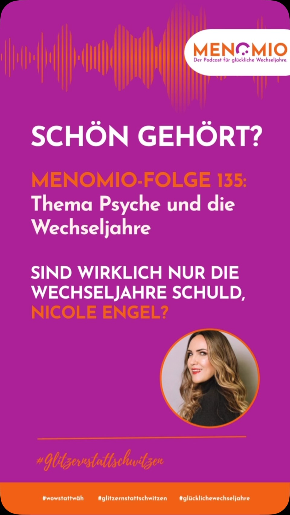 Mit Mitte 40 fühlt es sich oft so an, als würde plötzlich alles gleichzeitig schwer werden.
Die Wechseljahre.
Der Job.
Die Kinder.
Die Eltern, die plötzlich Unterstützung brauchen.
Die Beziehung.
Der eigene Körper.
Und dann noch die Frage: War das jetzt schon alles?
Psychotherapeutin Nicole Engel aka @psychologicum_berlin bringt in dieser Podcastfolge etwas auf den Punkt, das mich tief berührt hat:
🧡🩷 Es sind oft nicht die Wechseljahre allein.
Es ist die Lebensmitte. Die Zeit, in der sich viele Herausforderungen gleichzeitig auftürmen – und unser Körper durch die hormonellen Veränderungen weniger Kraft hat, all das einfach wegzustecken.
✨ Wenn du dich gerade fragst, warum dir plötzlich alles zu viel wird: Du bist nicht schwach. Du trägst vielleicht gerade mehr, als dir bewusst ist.
🎧 Die ganze Folge findest du überall, wo es Podcasts gibt.
💬 Kennst du dieses Gefühl, dass sich in de Lebensmitte plötzlich alles gleichzeitig verändert?
#glitzernstattschwitzen #wowstattwäh #glücklichewechseljahre