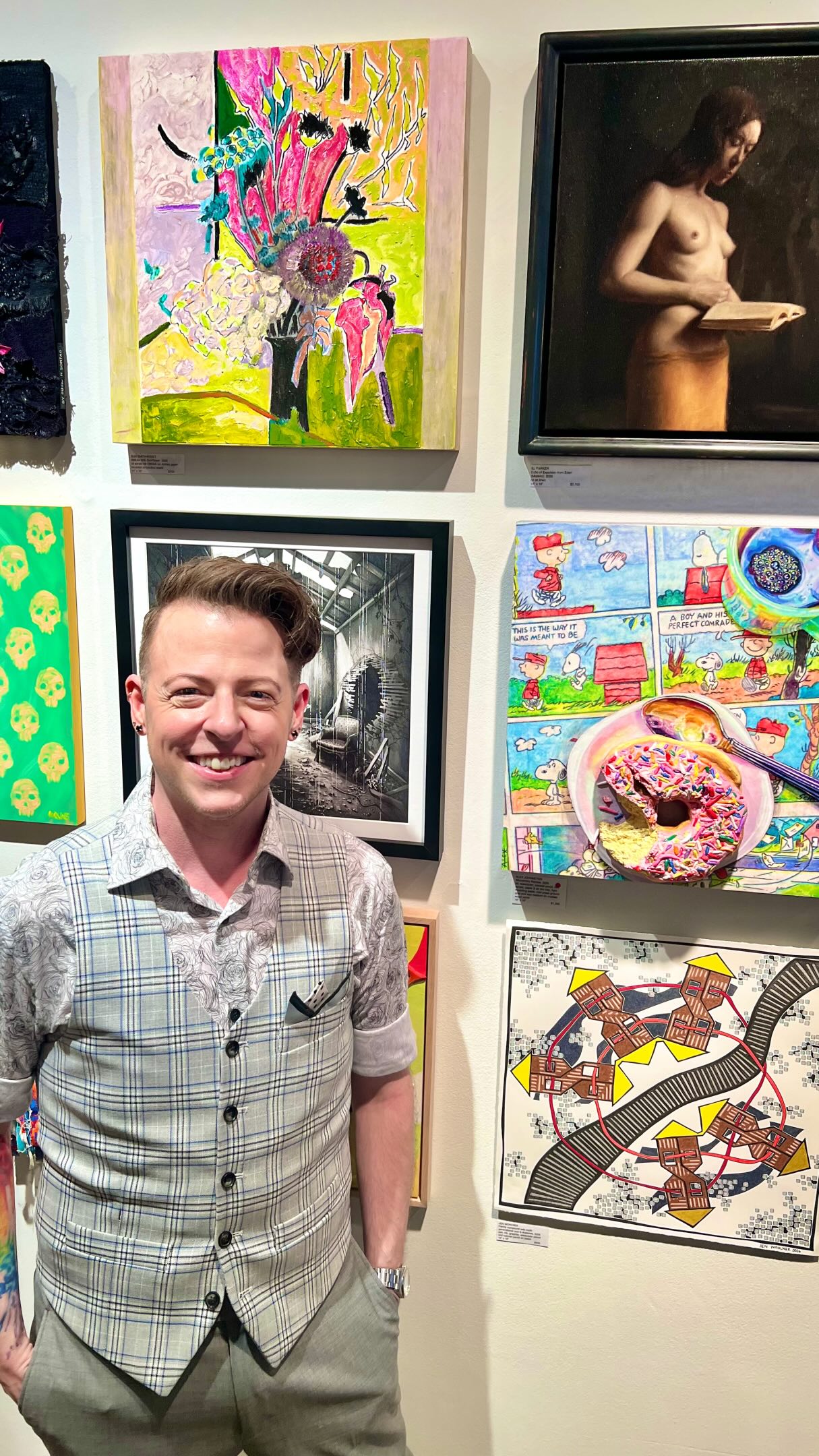 Friday night at Duane Reed Gallery was PERFECTION! Fabulous turnout…. AND MY PIECE SOLD! Thank you to Todd Alan, you made my night, sir!!😁💜 Quynn & Ethan hung a gorgeous install, as always. Congrats to all the participating artists! The exhibition will be on view til August 22nd. Pop in! @reedgallery @kreneeart @amelacikotaart #houskagallery #stlouisgallery #centralwestendstl