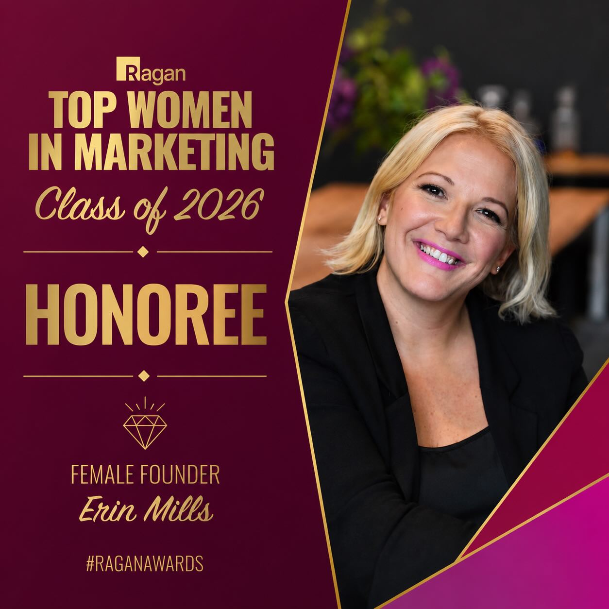 Some exciting news from the House. 🥂
Founder & CEO @theerinmills has been recognized as a Ragan Top Woman in Marketing | Class of 2026 in the Founder category!
We’re incredibly proud! Congratulations, Erin. Here’s to what’s next. ✨
#RaganAwards #TopWomenInMarketing #FemaleFounder #WomenInMarketing