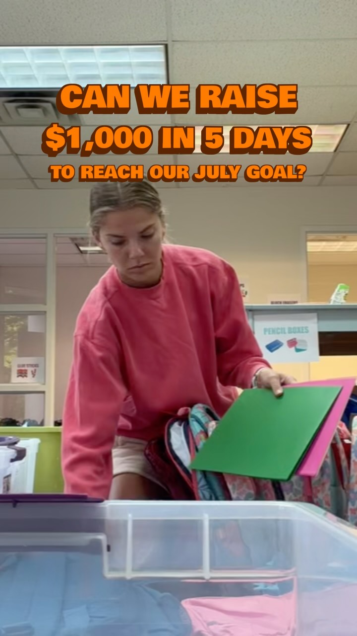 Five days left in July to raise $1,000! Please help us prepare students for the start of school! Donate on our website, link is in bio!
We have already donated nearly 1,000 filled backpacks to students in need this summer, but there are still more requests coming in every day!