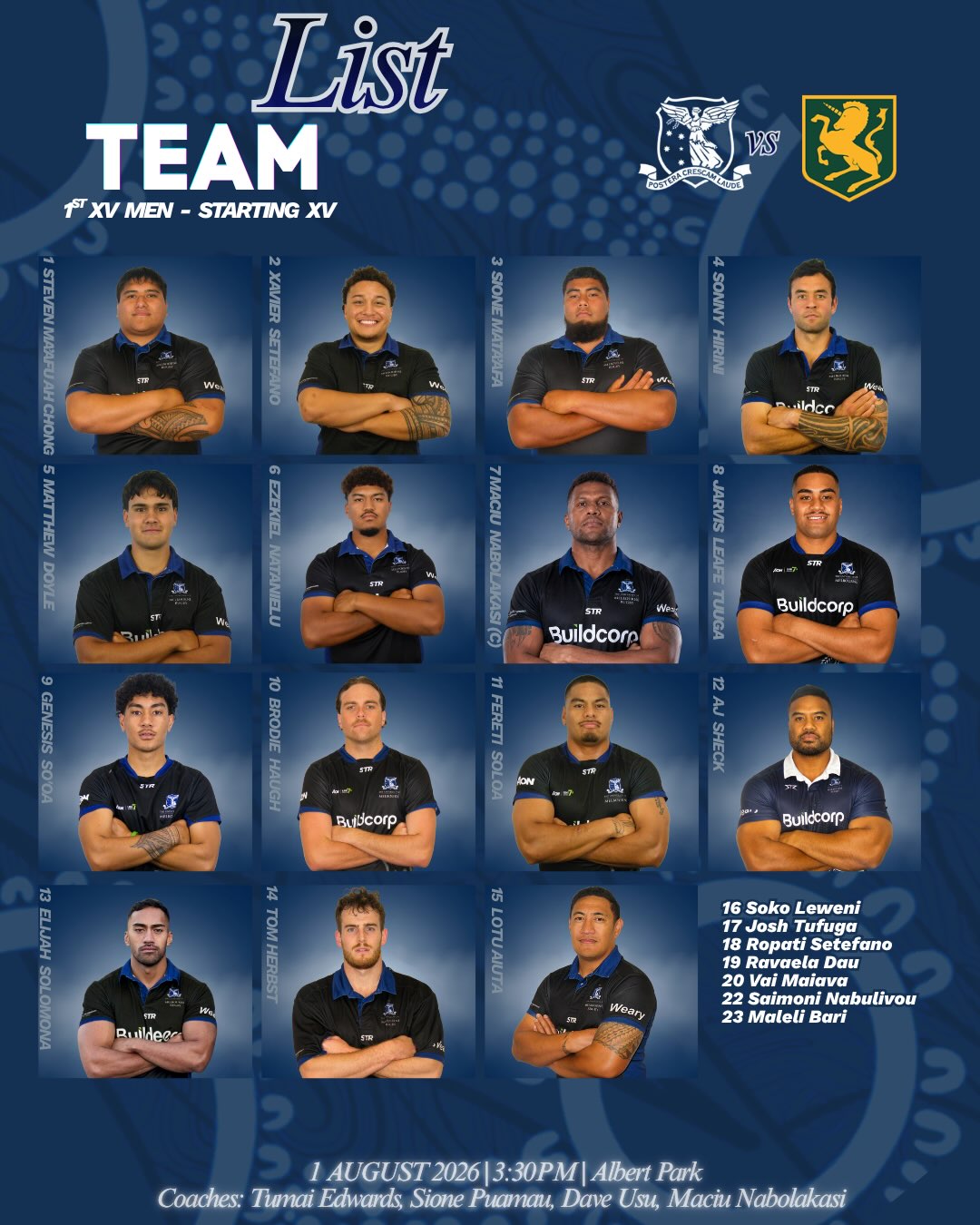 ๐ ๐ฆ๐๐ ๐ ๐๐๐ก๐๐๐ฆ | ๐ง๐๐๐ ๐๐๐ฆ๐ง๐ฆ๐๐ค
Finals footy is here, and weโre proud to have all four senior grades representing Melbourne University Rugby in this weekendโs Semi Finals! Congratulations to every player, coach, volunteer and supporter who has helped make this possible. Your hard work throughout the season has earned this opportunity now itโs time to leave it all on the field.
๐ Albert Park
๐
Saturday, 1 August
๐ 3rd Grade Men
๐ฅ 10:30 AM
๐ 2nd Grade Men
๐ 12:00 PM
๐ 1st Grade Women
๐ 1:30 PM
๐ 1st Grade Men
๐ 3:30 PM
Letโs get behind every team, make some noise from the sidelines, and show what the Melbourne University Rugby family is all about.
Congratulations again to all four grades on reaching the Semi Finals. Now letโs take the next step together.๐๐ค
#MURFC #chasingnike