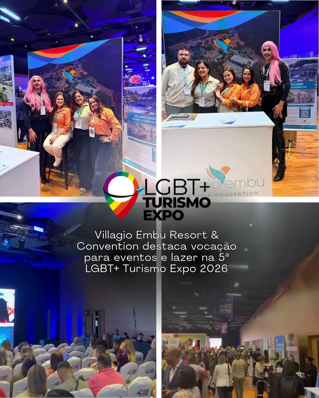 O Villagio Embu Resort & Convention marcou presença na 5ª LGBT+ Turismo Expo 2026, um dos principais eventos do setor turístico da América Latina.
Foi uma excelente oportunidade para apresentar nossa estrutura para eventos corporativos, convenções, celebrações sociais e experiências de lazer, além de fortalecer o relacionamento com agentes de viagens, operadoras e profissionais do turismo de todo o Brasil.
Acreditamos que o turismo deve ser cada vez mais acolhedor, diverso e inclusivo. Participar de um evento que promove esses valores reforça nosso compromisso em oferecer um ambiente preparado para receber todos os públicos com respeito, conforto e hospitalidade.
Seguimos construindo novas parcerias e criando oportunidades para que cada vez mais pessoas conheçam tudo o que o Villagio Embu tem a oferecer.
💚 Obrigado a todos que passaram pelo nosso espaço, trocaram experiências e fizeram parte desse momento especial!
#VillagioEmbu #LGBTTurismoExpo #TurismoLGBT #Turismo #Hospitalidade #EventosCorporativos #Resort #EmbuDasArtes #Convenções #MICE #TurismoSP #Networking #Diversidade