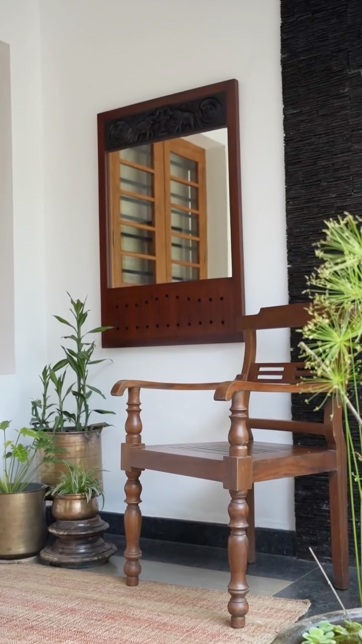 Some pieces are too beautiful not to share. 🤎
This reclaimed wooden mirror frame, with its beautiful hand-carved details, was styled in a verandah alongside vintage bronze planterscreating a warm, timeless corner filled with character.
And this one has already found its home with one of our dear repeat customers. ✨
We’re so grateful when our customers return to us for pieces that add a little more soul to their spaces.
While this particular mirror is no longer available, we hope it inspires you to imagine the possibilities of reclaimed wood and handcrafted details in your own home.
Because sometimes, the smallest corners tell the most beautiful stories.
Vintage bronze planters are *available*
DM us or whatsapp us at 9778758496 for enquiries.
(Kerala home decor, verandah styling, bronze planters, reclaimed pieces, antique, vintage decor,home styling, interior design ideas, wooden mirror)
#ReclaimedWood #WoodenMirror #homedecor #homestylingtips #DecorEdits