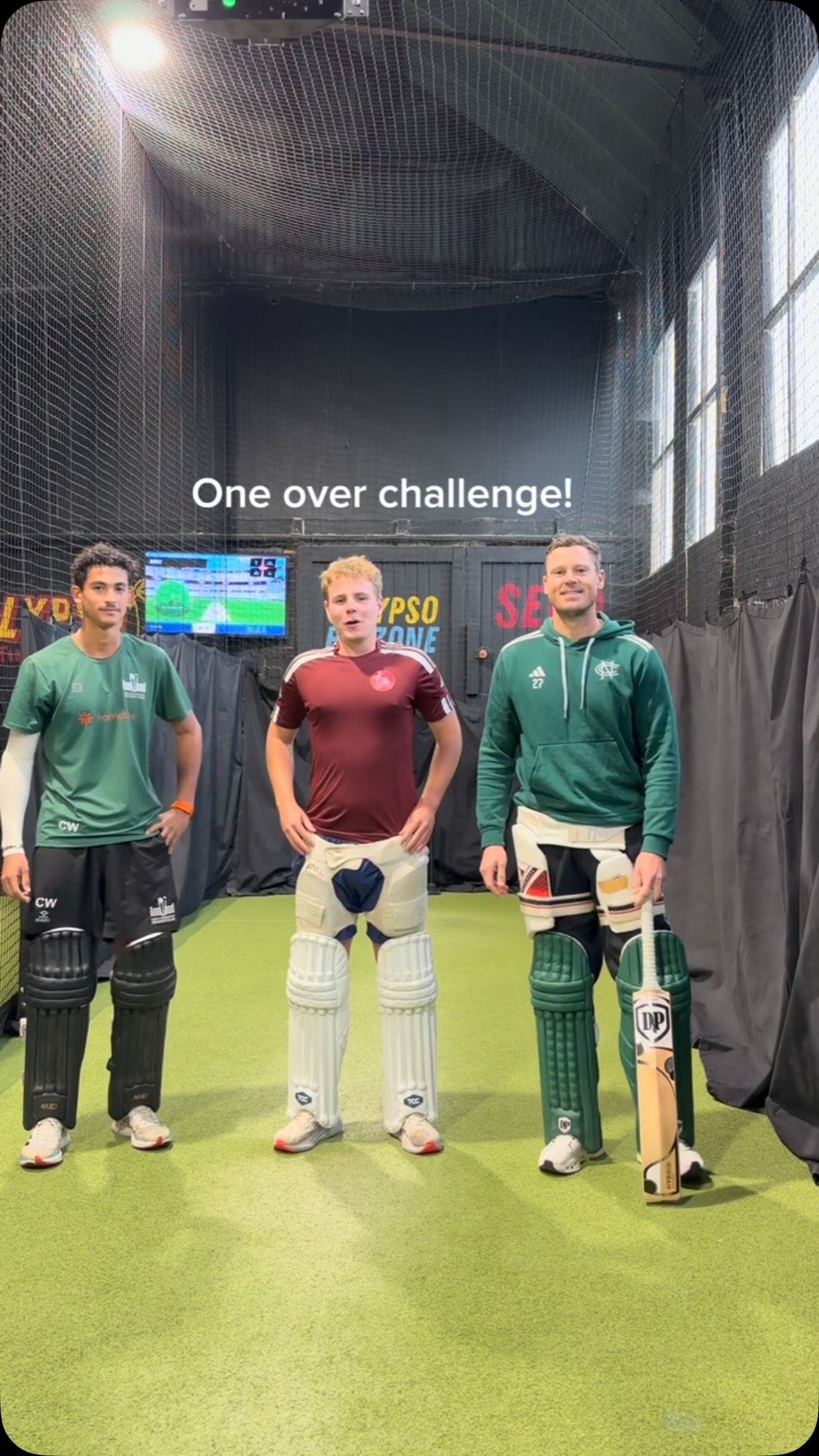 Calypso 1 over challenge! How many did George Linde get? π₯π₯π @george_linde @george_sturges @calum.as.watson #calypso #cricket check out the Batzone virtual tour @letiverseltd
