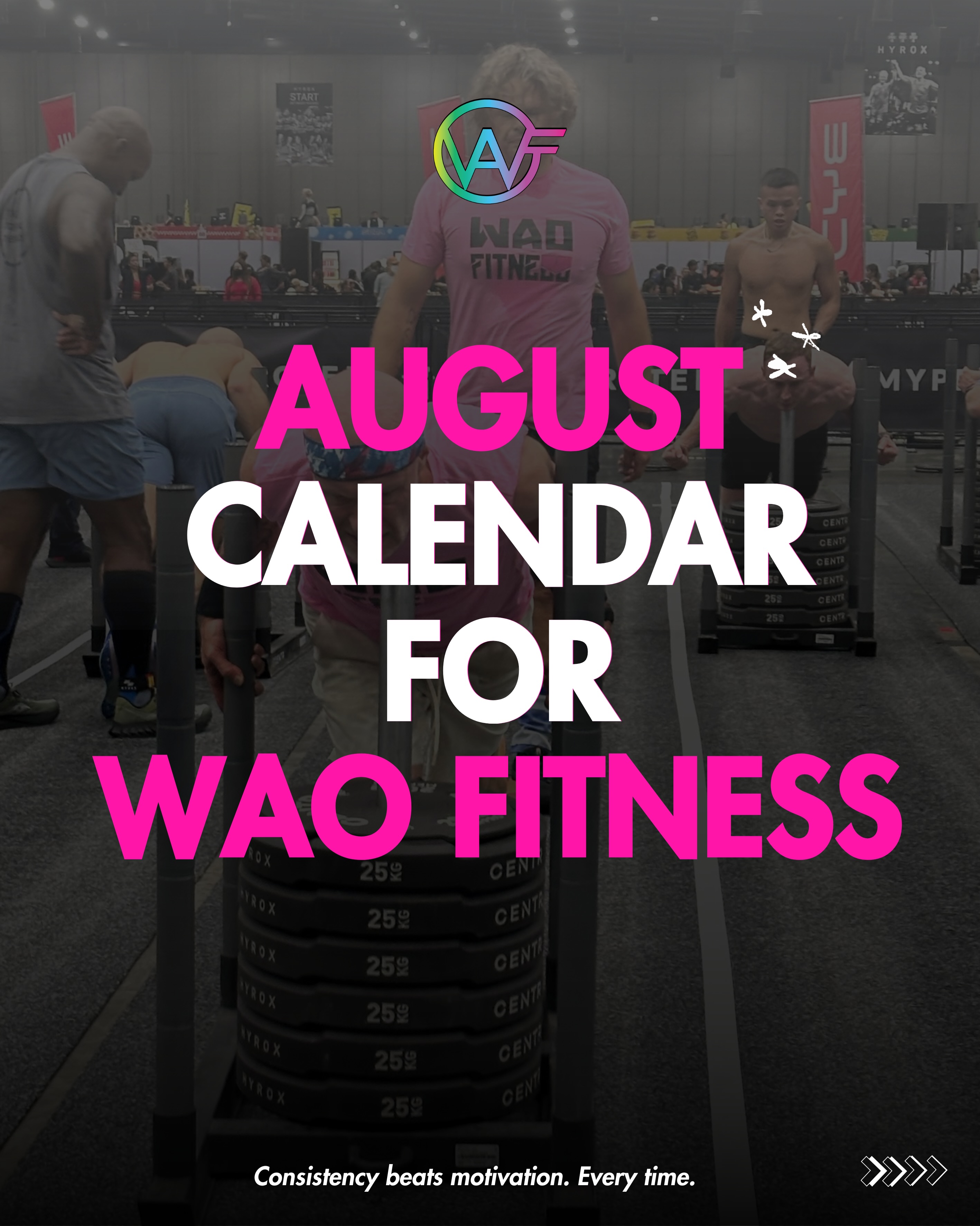 August already!! How did that happen?
As we get into the flow of things with the shift over to Media Circle. Keep an eye on the timetable in Pushpress for Hyrox classes M/W/F downstairs at MC.
Whoโs in for Turf Games?
See you there ๐๐๐ผ