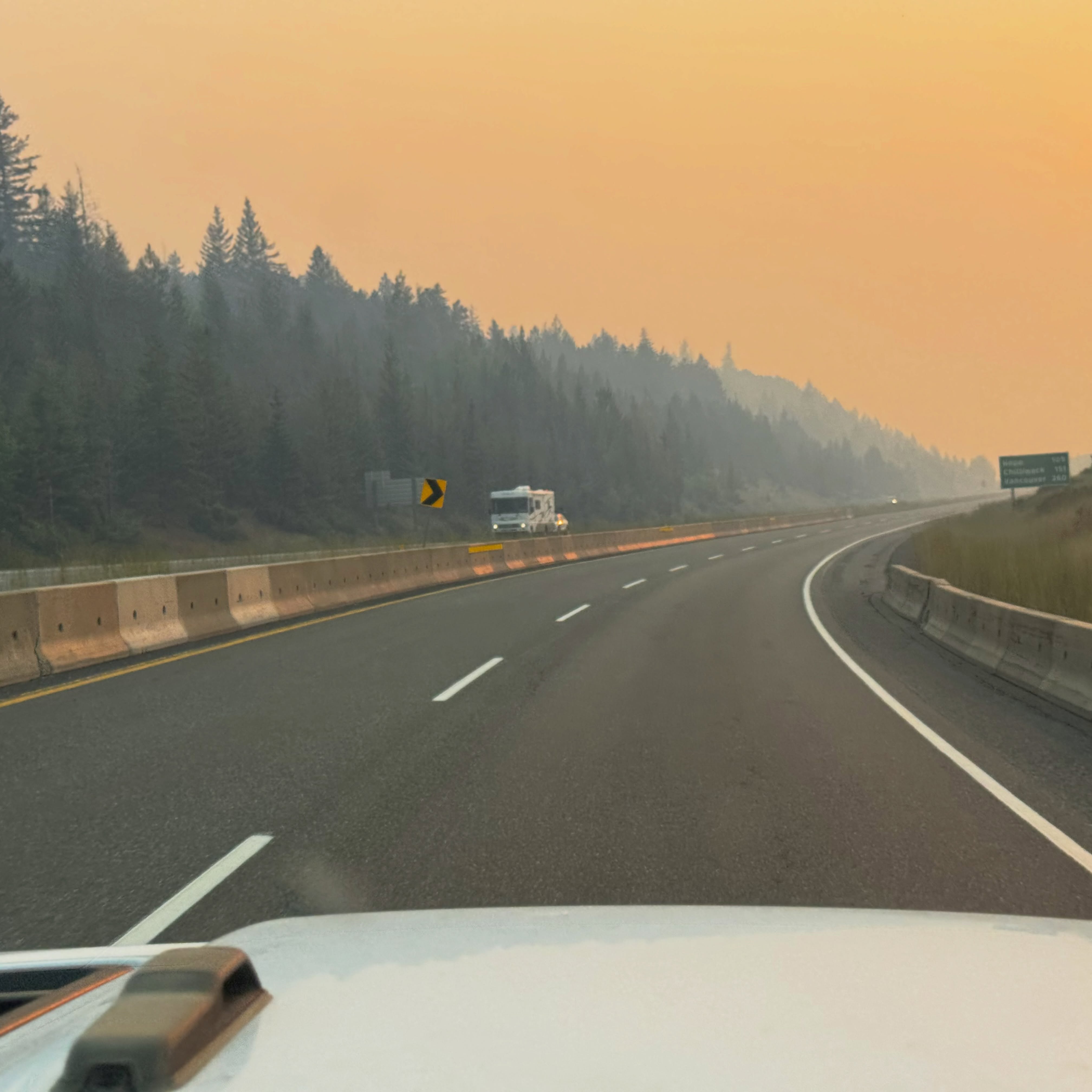 Smoke from Boston Bar wildfire in Merritt, BC and active fires on Hwy 5
#bcwildfires