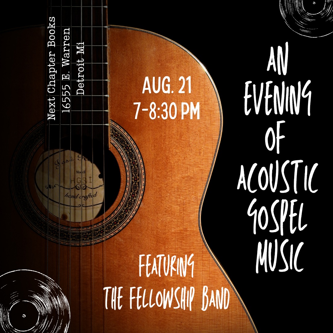 Join us on Friday, Aug. 21st for an evening of music and community! We look forward to welcoming The Fellowship Band, featuring Donna Collins, Paul Henry, Spencer Gedert and Chris Martin for a night of acoustic gospel melodies. Whether you need encouragement or just dig a bookstore concert, come and be refreshed! This is a free concert, but space is limited. Reserve your seat on our website today. We can’t wait to see you💕
#nextchapterbooksdetroit #detroitisforreaders indiebookstore bookstoreconce