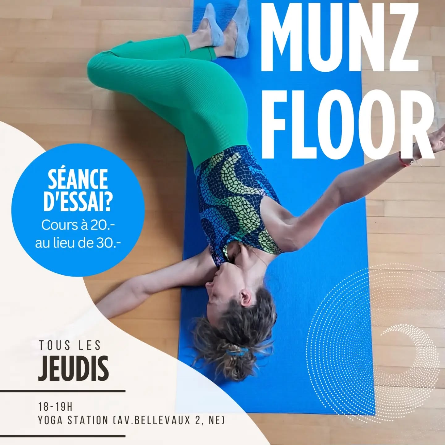 Soyez les bienvenu.e.s dans ce nouvel espace où tout ralentit... pour le plus grand bien de votre fascia et système nerveux. 🩵🌀🩵
Rendez-vous les jeudis à partir du 20.8 à Yoga Station pour les cours de #munzfloor
Inscriptions : www.virginieberaldo.com
+ infos ? 079 326 58 15
#bienetre #spirales #fascia #systemenerveux
