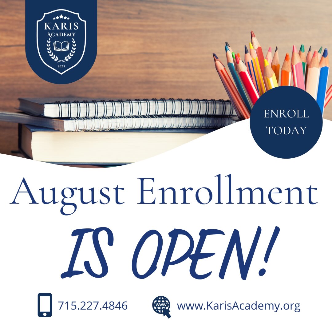 August enrollment is open from August 1 - Thursday, August 20.
