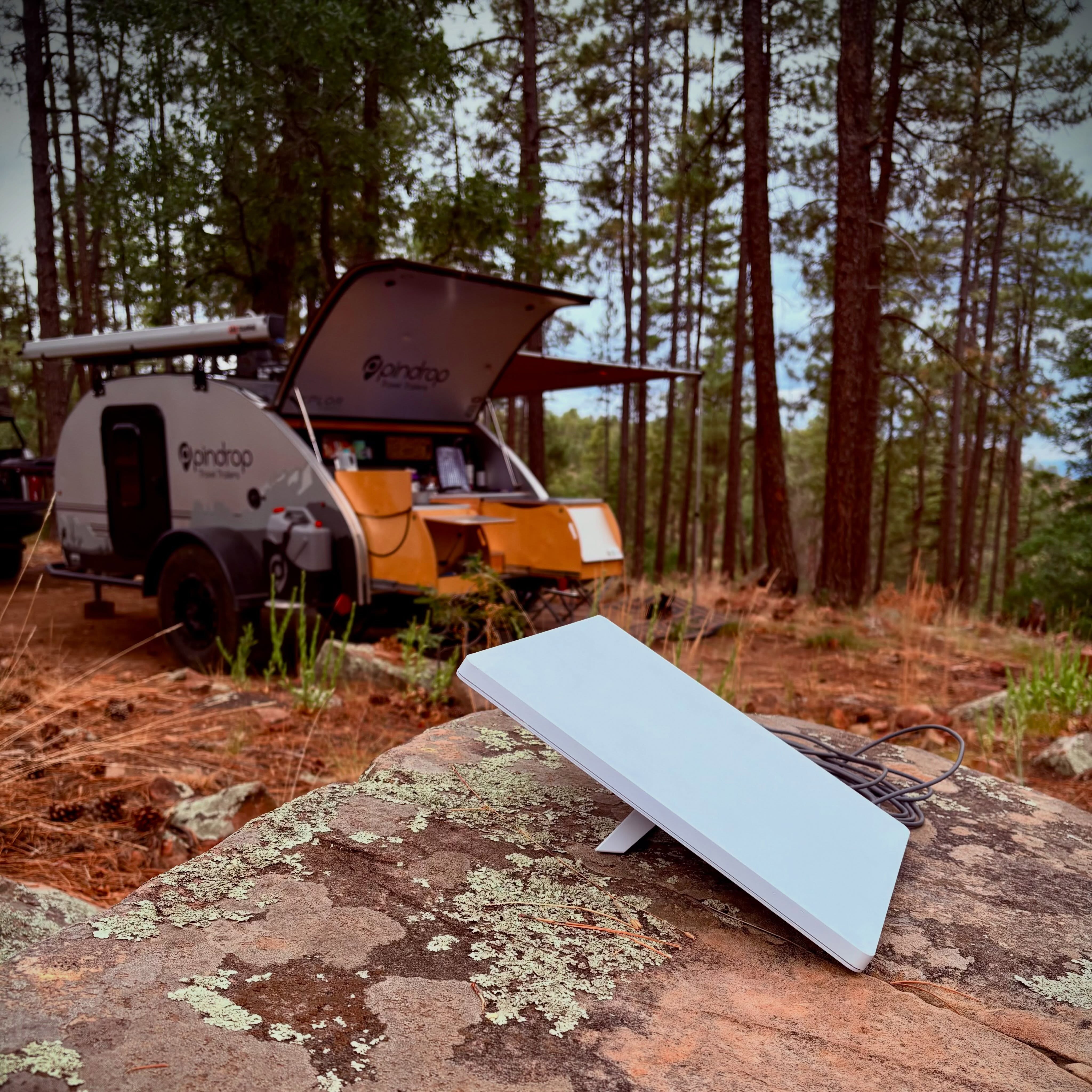 designed for flexibility. 💫
.
PinDrop® Makes Starlink Mini Effortless.
.
“There was a time when leaving for the mountains meant leaving work behind. Today, many adventurers don’t have that luxury, or even want it. Whether it’s a morning Zoom meeting, uploading design files, checking in with clients, or simply making sure the kids can finish an online assignment, all is possible in a PinDrop.®
.
With a PinDrop® Travel Trailer and a Starlink Mini, your office can be wherever your adventure takes you.“
.
READ MORE: https://www.pindroptraveltrailers.com/post/designed-for-flexibility-power-up-starlink-and-stay-connected
.
#starlink #microcamper #luxurylimited #pindroptraveltrailers #flexibility