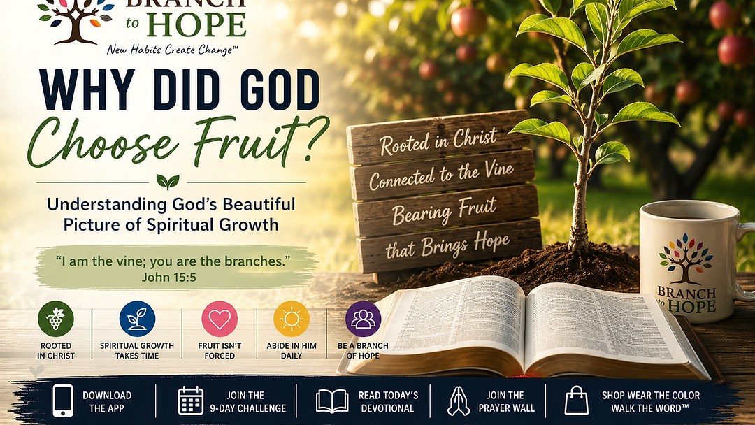 Why did God choose fruit to describe spiritual growth? 🌿🍇 It doesn’t appear overnight — fruit grows slowly, quietly, and naturally, just like the transformation God works in us. Read our reflection and let it encourage your walk with Christ. Link in Bio #FruitOfTheSpirit #SpiritualGrowth #Faith #ChristianInspiration #BranchToHopeTeam