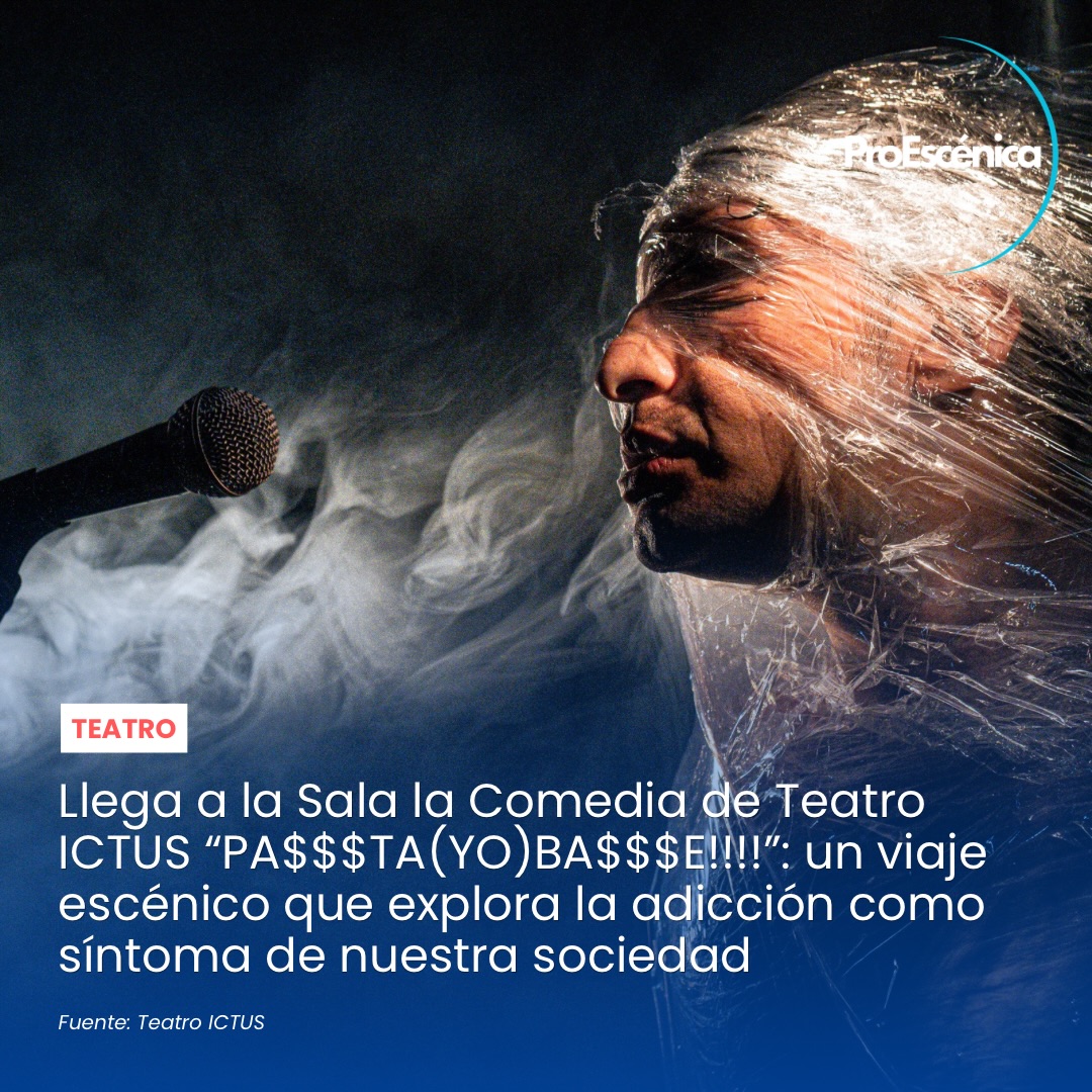 🎭 Una experiencia teatral que sacude, incomoda y emociona.
Con ocho funciones durante agosto, llega a la Sala La Comedia de Teatro ICTUS PA$$$TA(YO)BA$$$E!!!!, un impactante monólogo escrito y dirigido por Nicolás Bascuñán e interpretado por Felipe Zepeda.
Entre el humor negro, lo popular y lo sagrado, la obra nos sumerge en un viaje intenso que aborda la adicción no solo como una experiencia individual, sino como un reflejo de nuestra sociedad, invitando a cuestionar la historia, la espiritualidad y la condición humana.
📍 Sala La Comedia – Teatro ICTUS
📅 Hasta el 22 de agosto
🕗 Viernes y sábados | 20:00 hrs.
Una de las propuestas teatrales más comentadas del último tiempo. ¿Te atreves a vivir esta experiencia?