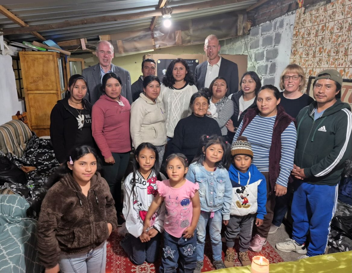 Field Notes for August 2–4
Sam Roiko and Russell Roiko
Ecuador
Sunday and Monday, services were held in Ambato at the home of Efrain and Anita Quishpi Cunduri (standing in front of Elisa Roiko in the first photo). Monday included a Bible class using the Friend of Jesus lesson book that was left by the brothers on the previous mission trip in June. Anita and Efrain hope that can be used going forward. Monday was also their wedding anniversary. Efrain expressed his deep appreciation to be asked to host services and how fortunate they were to be blessed with services in their home.
On Tuesday, services were held in the home of Patricio and Sonja at their Avocado farm in Chiquicha (second photo).
Text and photos submitted by Sam Roiko