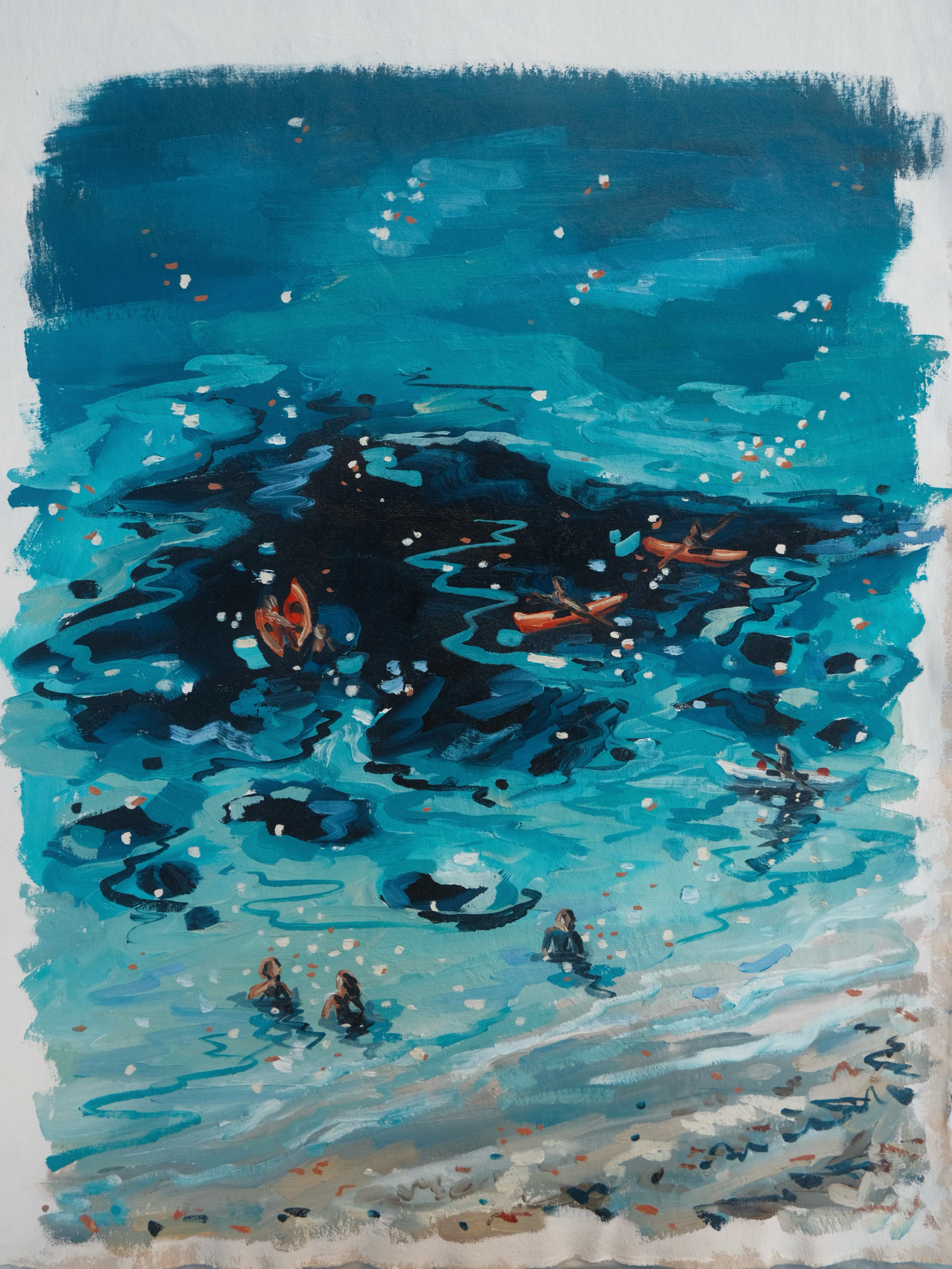 Summer at Gylly Beach (2026) oil on un-stretched canvas
#painting #oilpainting #canvas #summer #sea