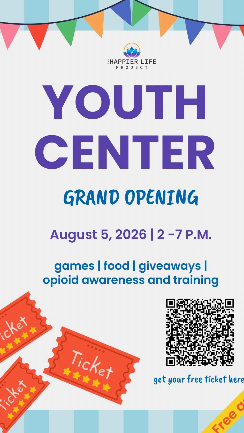 💜 Prospero is proud to support our community partner, The Happier Life Project, for tomorrow’s Youth Center Grand Opening and Opioid Overdose Awareness Training.
Join us tomorrow, Wednesday, August 5, for an afternoon of community, education, food, music, games, giveaways, and life-saving opioid awareness and naloxone training.
📍 506 W. Graham Ave., Suite 106, Lake Elsinore, CA 92530
🎉 Grand Opening: 2:00–7:00 PM
💙 Opioid Awareness Training: 4:00–7:00 PM
🎟️ Free admission — registration is required for the training.
Please show up, support this important local organization, and help us build a safer and stronger community. Together, we can save lives. ¡Nos vemos mañana!