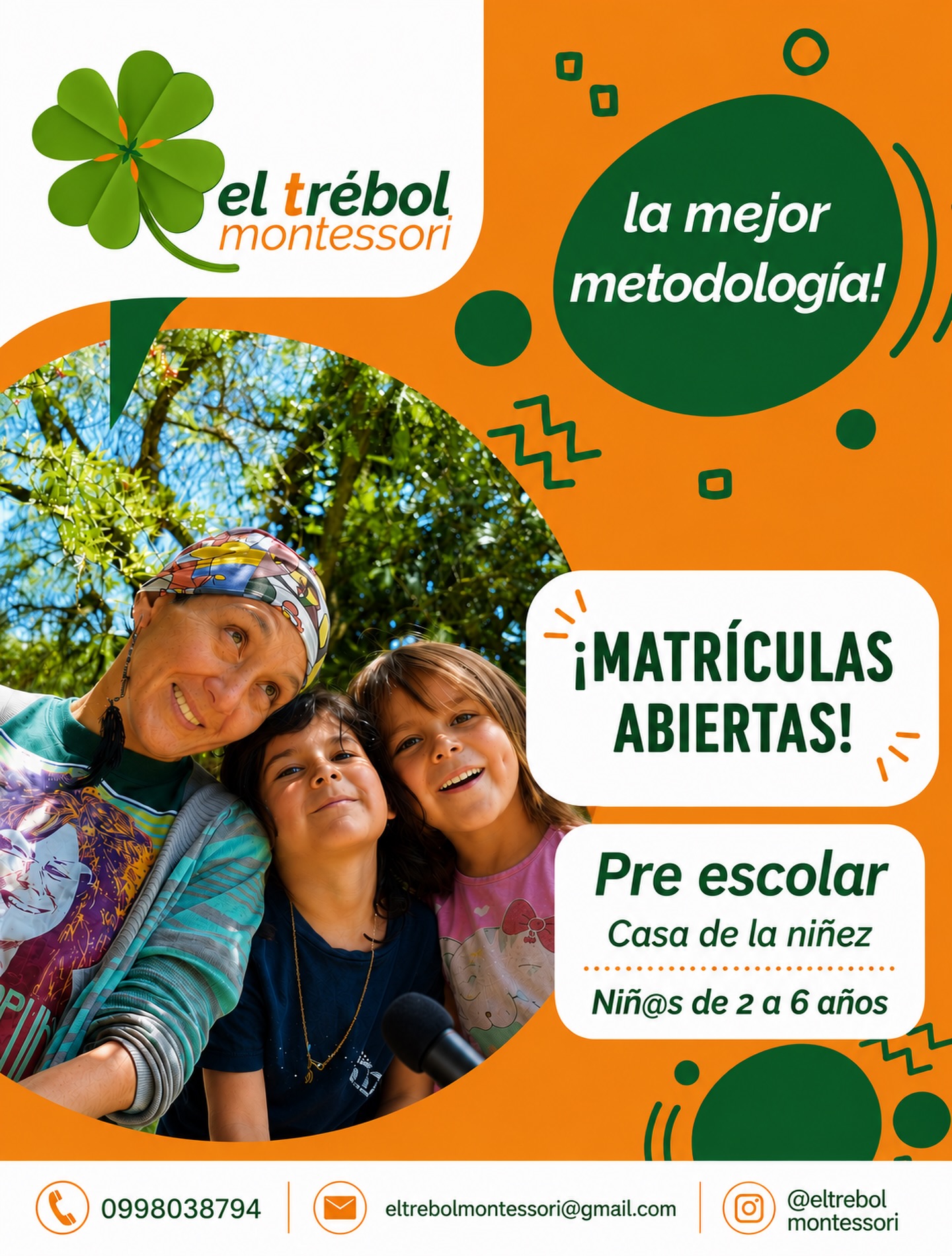 🌟 ¡Nuestras matrículas están abiertas! 🌟 Dale a tu hij@ el regalo de crecer en un entorno seguro que respeta su esencia y potencia su desarrollo integral.
📲 ¿Quieres venir a conocer nuestros ambientes? Haz clic en el enlace de nuestra biografía, escríbenos a WhatsApp o llámanos para agendar tu visita guiada. ¡Los cupos son limitados!
#ElTrébolMontessori #MatrículasAbiertas #MontessoriQuito #NorteDeQuito #AutonomíaInfantil CrianzaRespetuosa PreescolarQuito