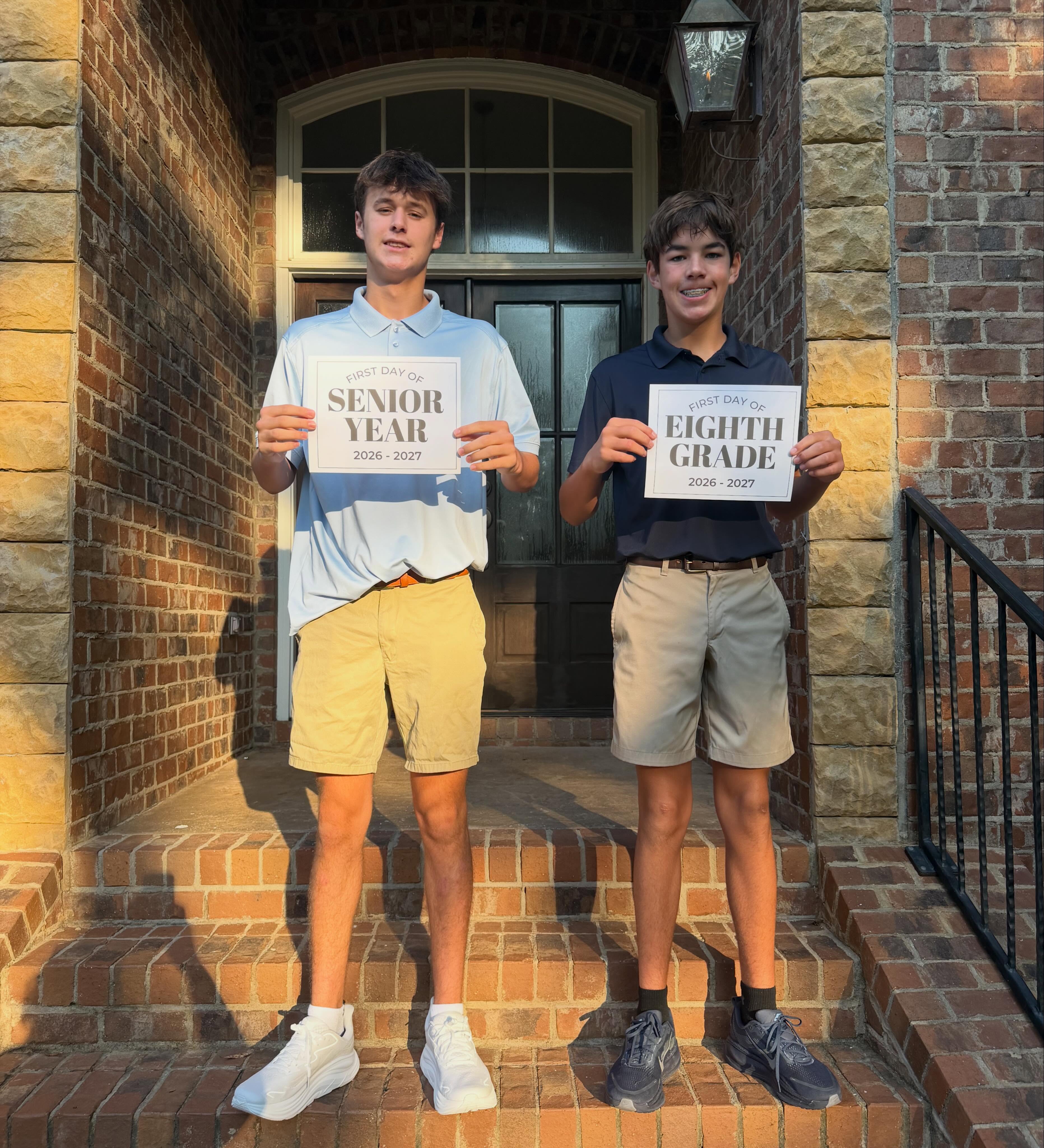 First day of SENIOR YEAR and Eighth Grade. Praying many blessings over all the Faculty, Staff and Students this year!