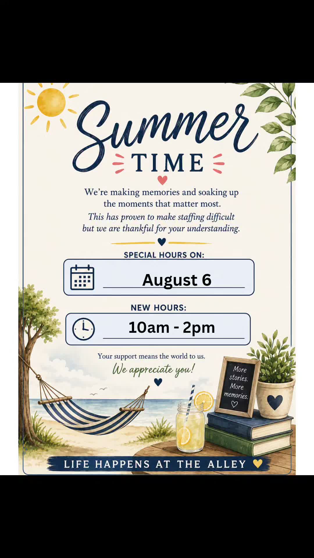 Hi everyone
Please note special hours today. The store will be closed at 2pm today for an event so we can enjoy my daughter at the @BS Productions Raise Your Voice Talent Show today at 3pm.
#sundrebookstore #showtime #specialeventandhours