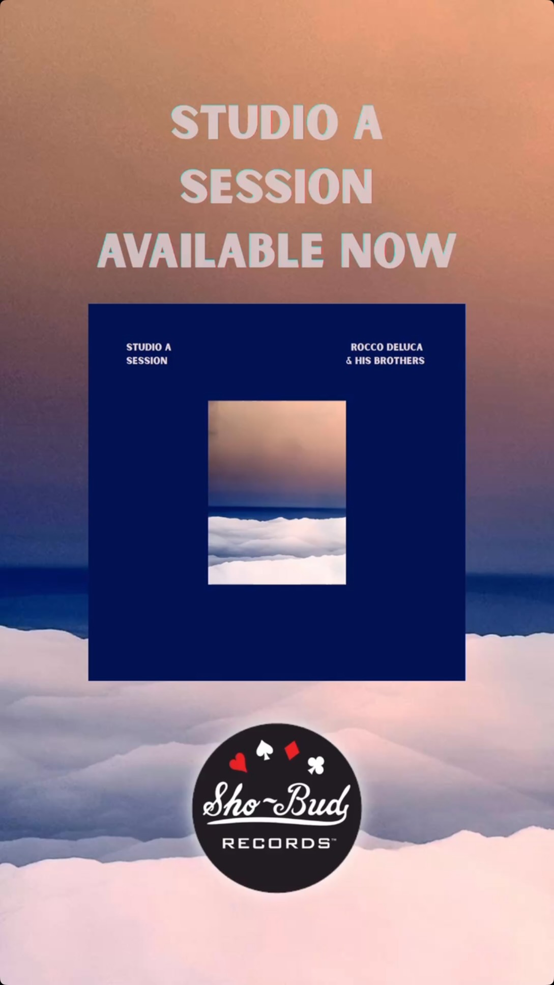 STUDIO A SESSION is now available #roccodelucaandhisbrothers
Thank you @shobudofficial @shobudrecords @marcurselli @villagestudios
@sethfordyoung @benlecourt @lucasisahappyboy @dylnday @pavelguitars @the_nicci
Album artwork by the one and only @gloriousreaper