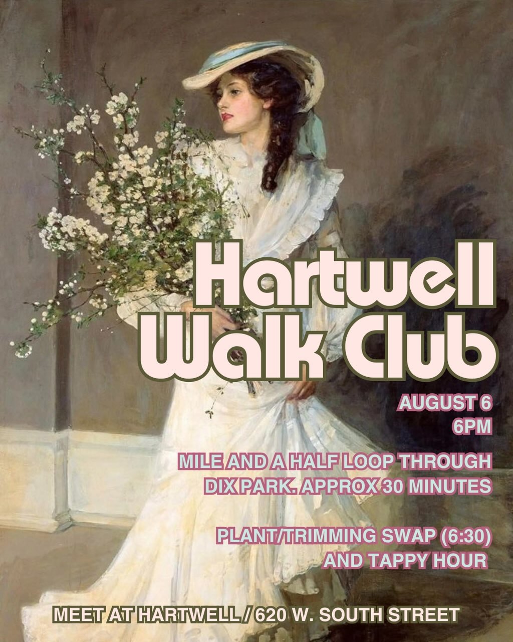 Walk club this Thursday at 6pm. Plant swap at 6:30. Bring a trimming or a plant and swap it out for something new! 🌱