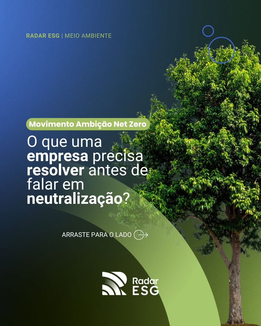 Net Zero se tornou uma expressão recorrente no ambiente empresarial. Mas assumir uma meta climática exige mais do que estabelecer um ano para chegar à neutralidade.
É preciso conhecer as emissões, identificar onde estão os maiores impactos, definir prioridades de redução e acompanhar a evolução dos resultados. A discussão climática ganha consistência quando deixa de ser apenas compromisso e passa a fazer parte da gestão.
A Radar ESG apoia organizações na estruturação de estratégias climáticas, desde o diagnóstico até a definição de caminhos de redução e acompanhamento.
#AmbiçãoNet Zero #ESG