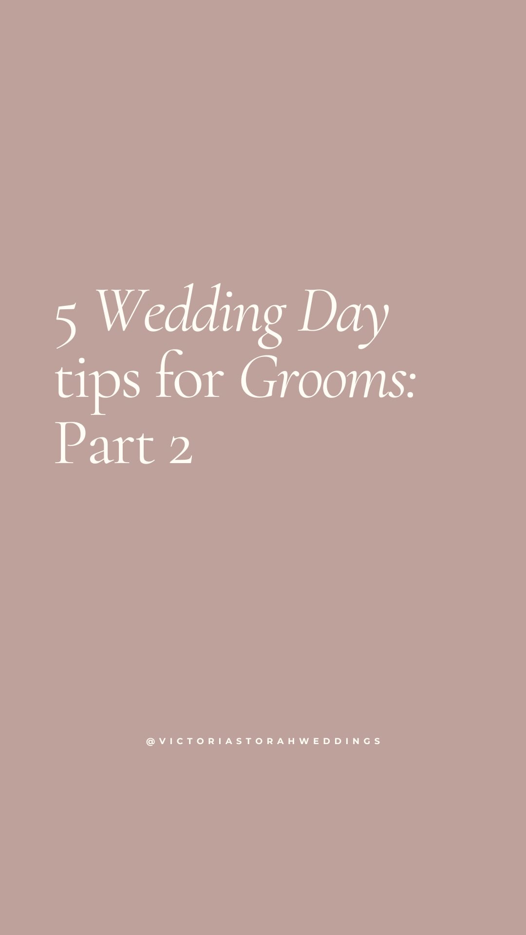 Brides, save this for your future husband!
After the response to my first groom tips reel, I wanted to share a few more things that can make your wedding morning feel calmer, smoother and more enjoyable.
The smallest details can make the biggest difference - from being prepared the night before, to helping your groomsmen know the plan, to making sure you actually take a moment to enjoy the day you’ve spent so long planning.
Because your wedding day goes by faster than you think and the goal is to be fully present for every moment.
Missed part 1? Head to my profile for the first 5 tips!