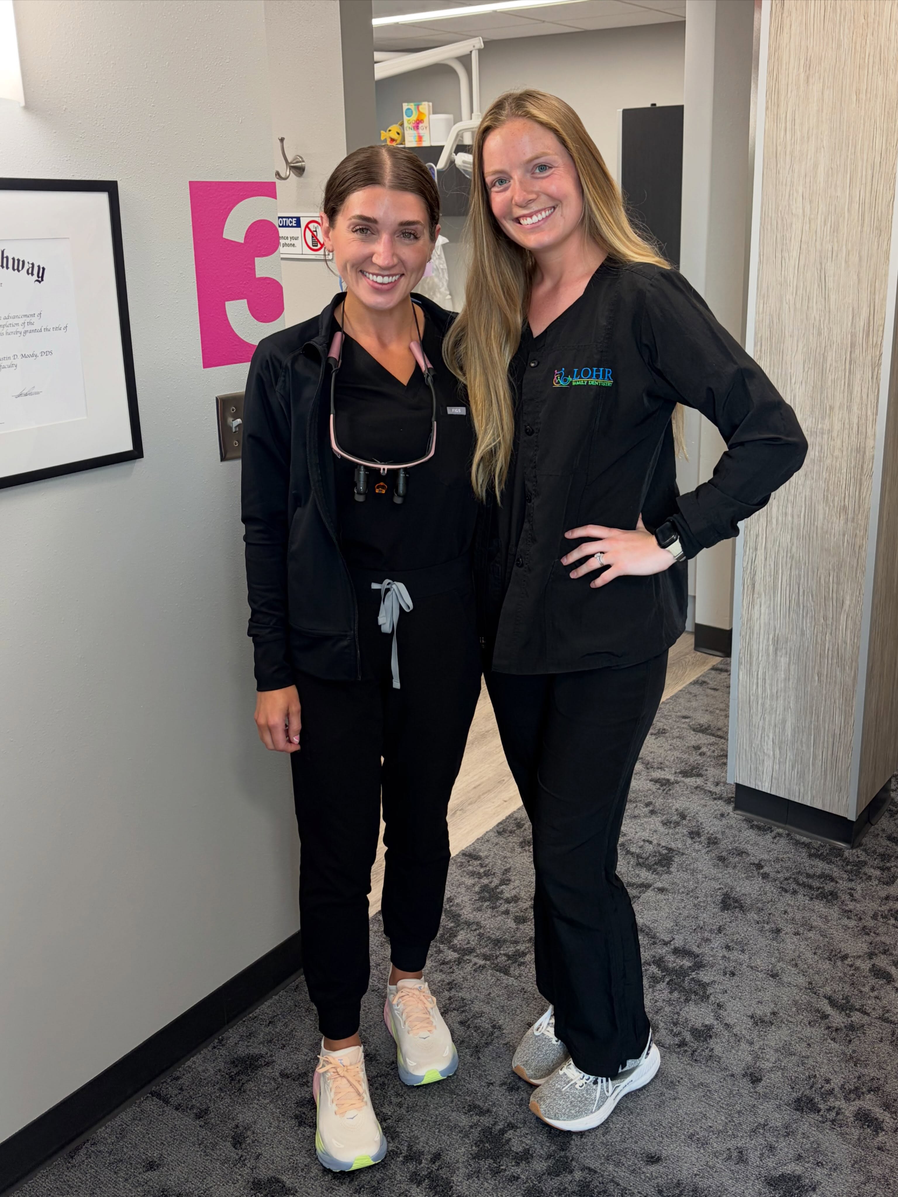 Hello 👋🏼 to all our LFD peeps! 🤩
A quick update on the first four weeks of Dr. Cunningham’s arrival to our practice and community! 💜 🦷 She has been ROCKING it; we are all quite impressed! Dr. Lohr hasn’t seen this kind of critical thinking, collaboration, hustle and work ethic since she looked in the mirror. 😜 Patients have welcomed her warmly and responded positively to her communication style and caring chairside manner. Kaylee and Dr. Cunningham make for a dynamic duo and this last month has been a refreshing change of pace for the whole office. We couldn’t feel more blessed that she found her way to our practice! #drcunninghamdds #conciergedentistry #functionaldentistry #lohrfamilydentistry #growthovercomfort