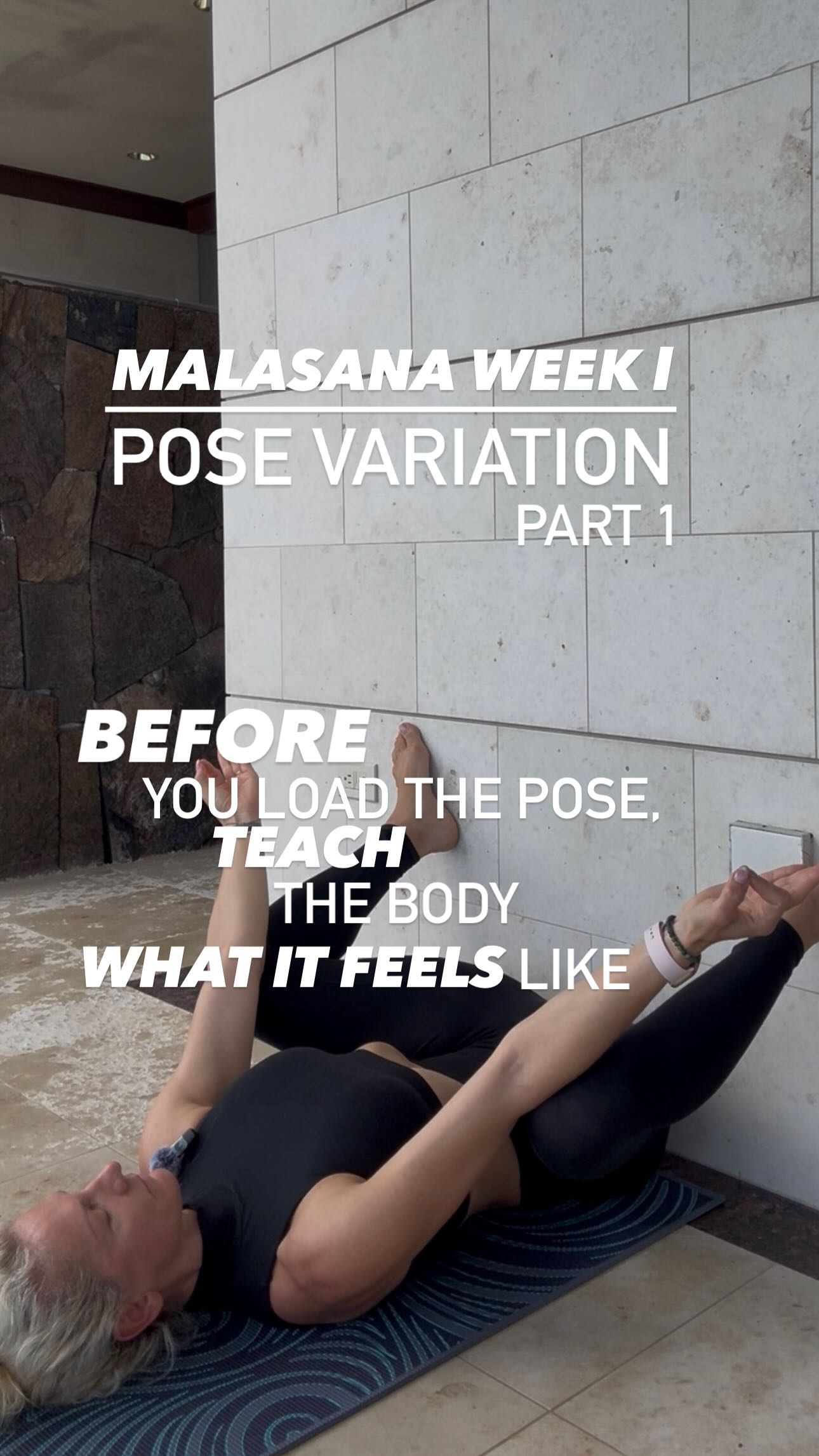 BEFORE you LOAD the pose, TEACH the body WHAT THE POSE FEELS LIKE
**Shift your perspective.**
Malasana is often approached as a shape to achieve.
But what if the first step isn’t asking the body to do more?
What if we create an opportunity for the student to experience the position without immediately fighting gravity, balance, and body weight?
This passive Malasana variation removes the demand of loading the body so students can explore the shape, their breath, and their awareness before adding more challenge.
Because every variation has a purpose.
As teachers, our role isn’t just to help students get into a pose.
It’s to understand what the body needs in order to experience the pose.
Sometimes the fastest way into a pose isn’t adding more effort—it’s reducing the demand so the nervous system has a chance to learn.
**Great teaching starts with a different question:
NOT “How do I get my student deeper?”
BUT “What does my student need to experience this pose?”
#YogaTeachers #YogaEducators #IntelligentMovement #YogaBiomechanics #FunctionalYoga